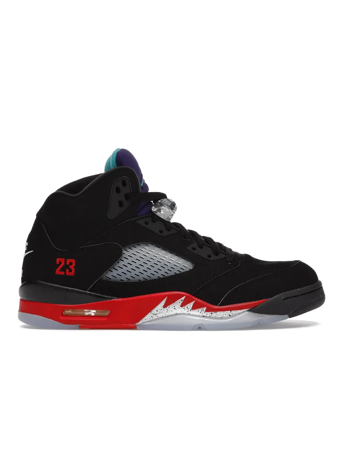 Мужские кроссовки из нубука с комбинированным дизайном Jordan 5 Retro Jordan — изображение 1 из 4, черный/красный