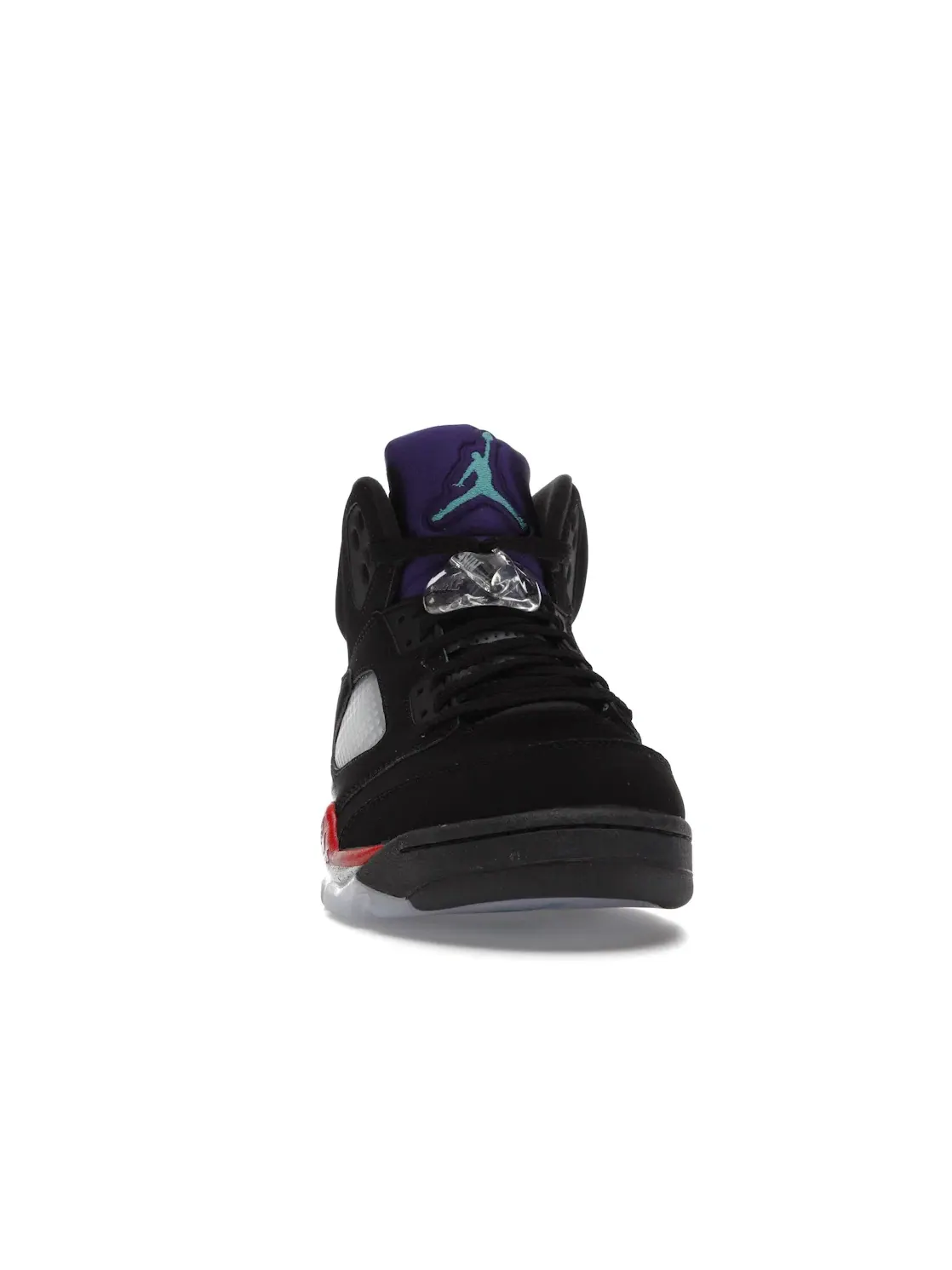 Мужские кроссовки из нубука с комбинированным дизайном Jordan 5 Retro Jordan — изображение 2 из 4, черный/красный