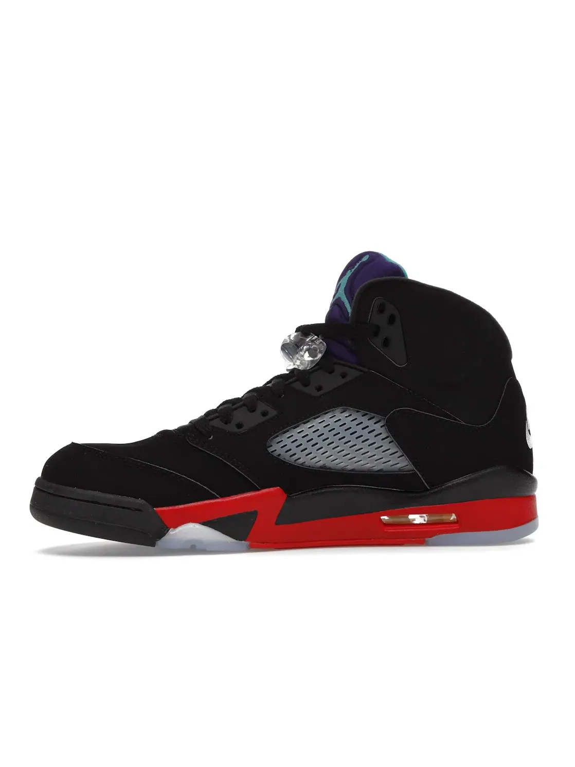 Мужские кроссовки из нубука с комбинированным дизайном Jordan 5 Retro Jordan — изображение 3 из 4, черный/красный