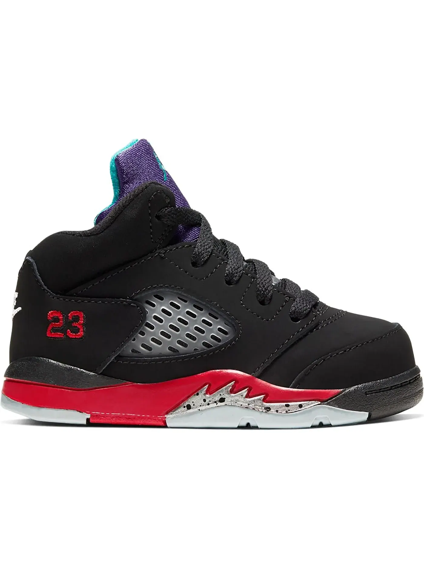 Детские кроссовки с комбинированным верхом Jordan 5 Retro Top 3 Jordan — изображение 1 из 1, черный/красный