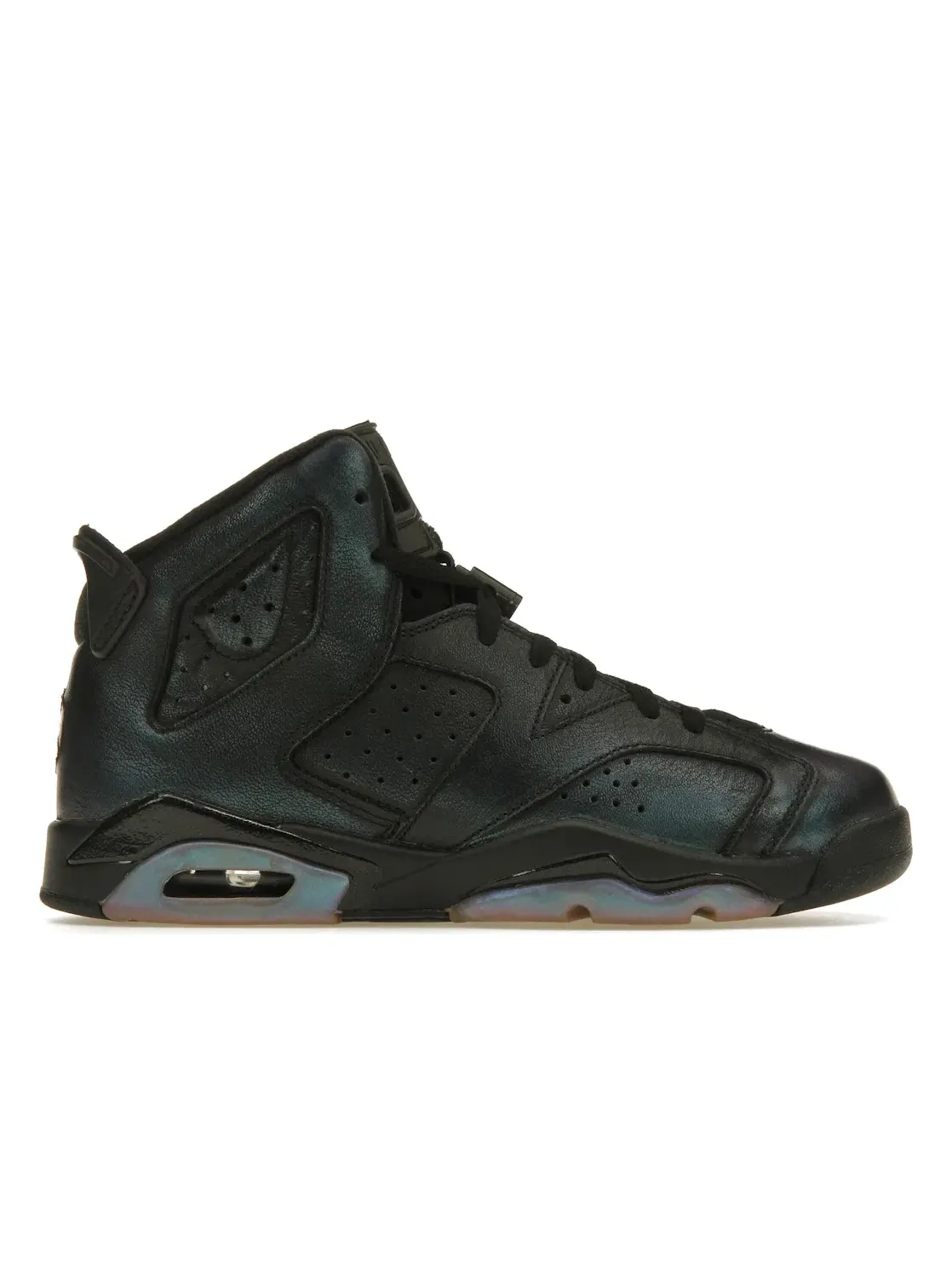 Детские кроссовки Lifestyle с переливающимися элементами Jordan 6 Retro — изображение 1 из 4, черный/черный-белый