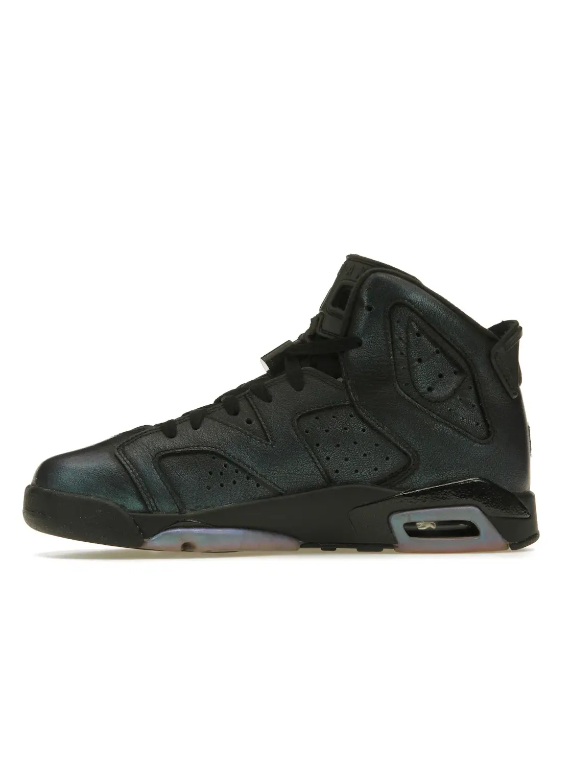 Детские кроссовки Lifestyle с переливающимися элементами Jordan 6 Retro — изображение 3 из 4, черный/черный-белый