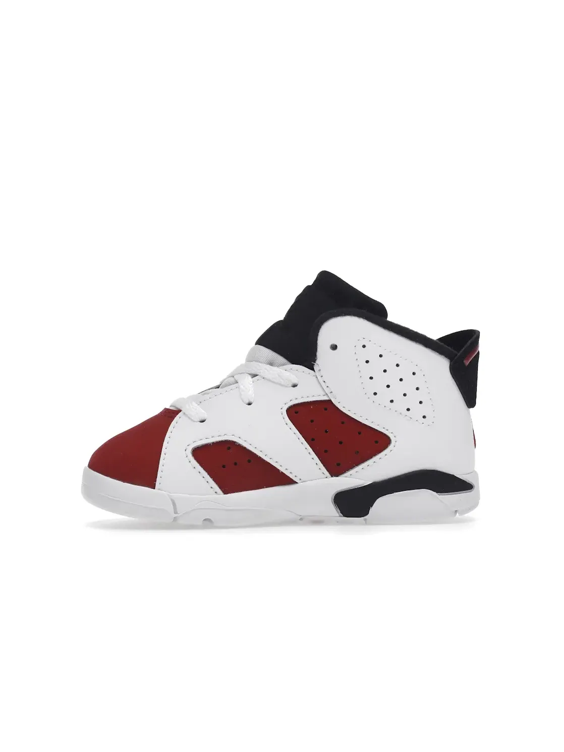 Детские кроссовки с белой кожей и сеткой Jordan 6 Retro — изображение 3 из 4, белый/черный