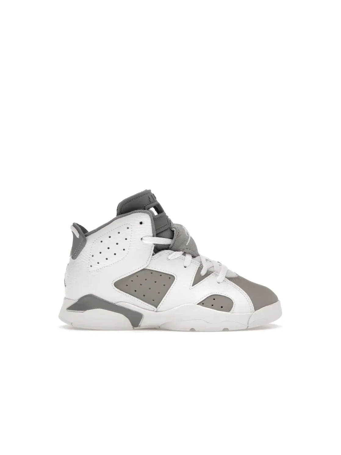 Детские кроссовки с перфорацией Jordan 6 Retro Jordan — изображение 1 из 4, белый/серый/серый