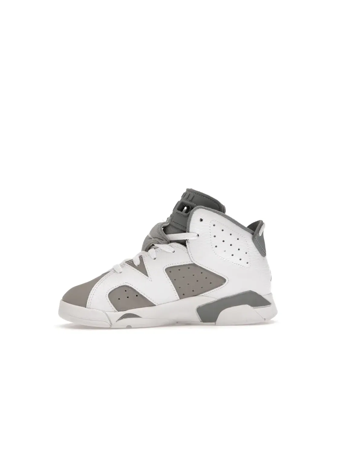 Детские кроссовки с перфорацией Jordan 6 Retro Jordan — изображение 3 из 4, белый/серый/серый