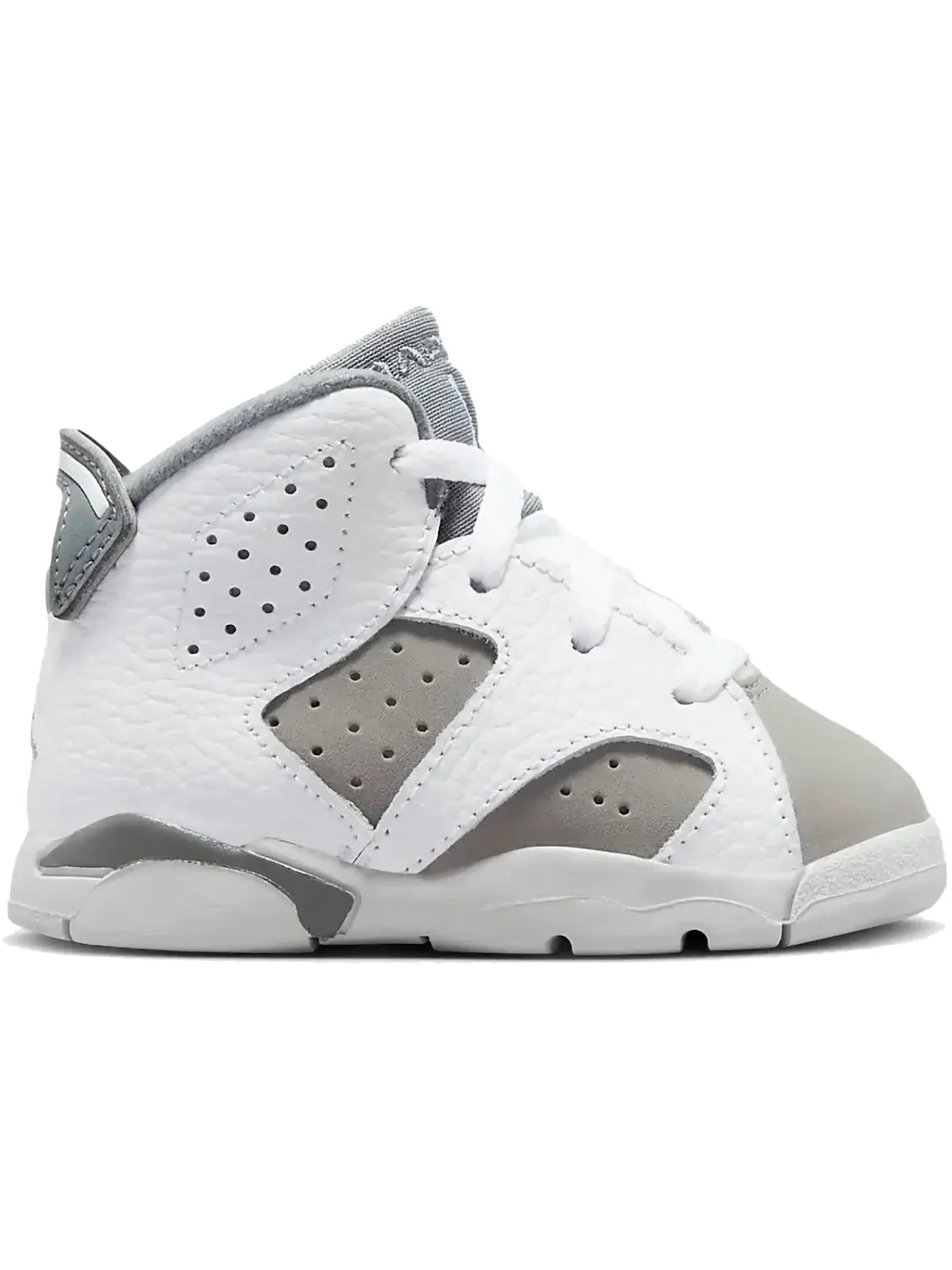 Детские кроссовки с серым нубуком Jordan 6 Retro Jordan — изображение 1 из 1, белый/серый/серый