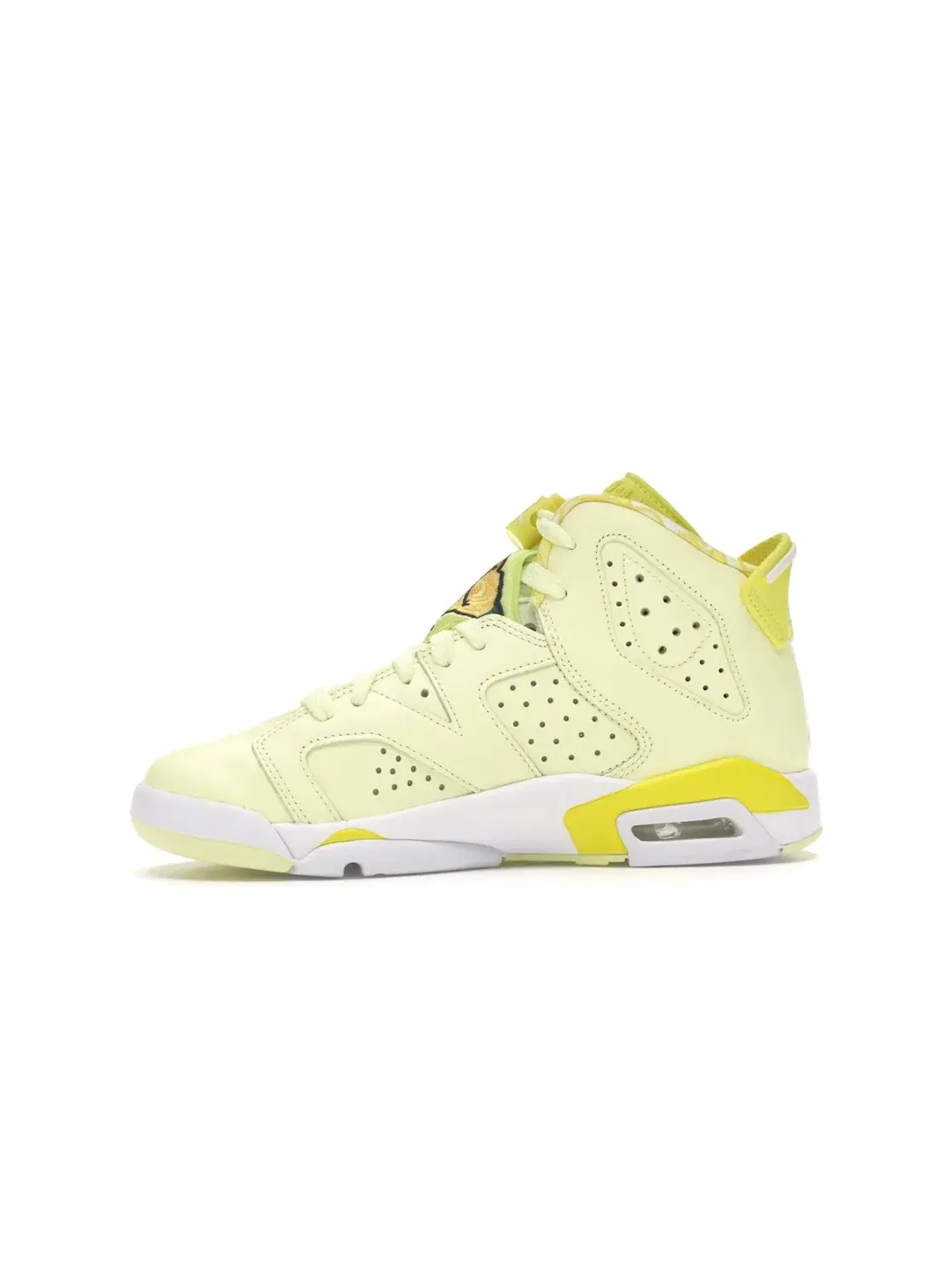 Детские кроссовки Lifestyle с цветочным принтом Jordan 6 Retro — изображение 3 из 4, желтый-черный-белый