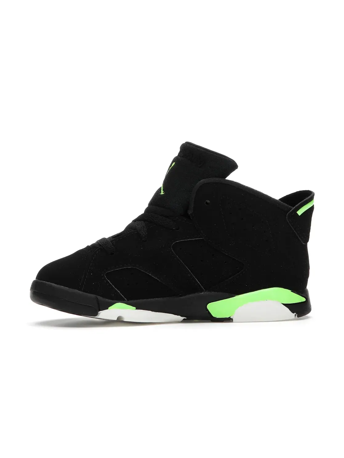 Детские кроссовки с ярким акцентом Jordan 6 Retro Jordan — изображение 3 из 4, черный/зеленый