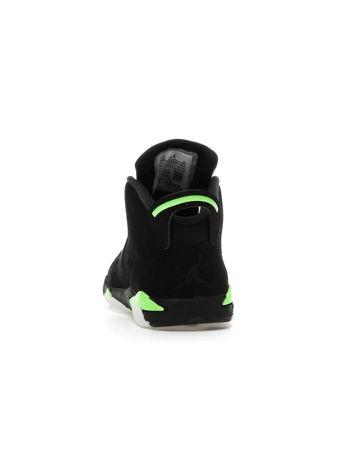 Детские кроссовки с ярким акцентом Jordan 6 Retro Jordan — изображение 4 из 4, черный/зеленый
