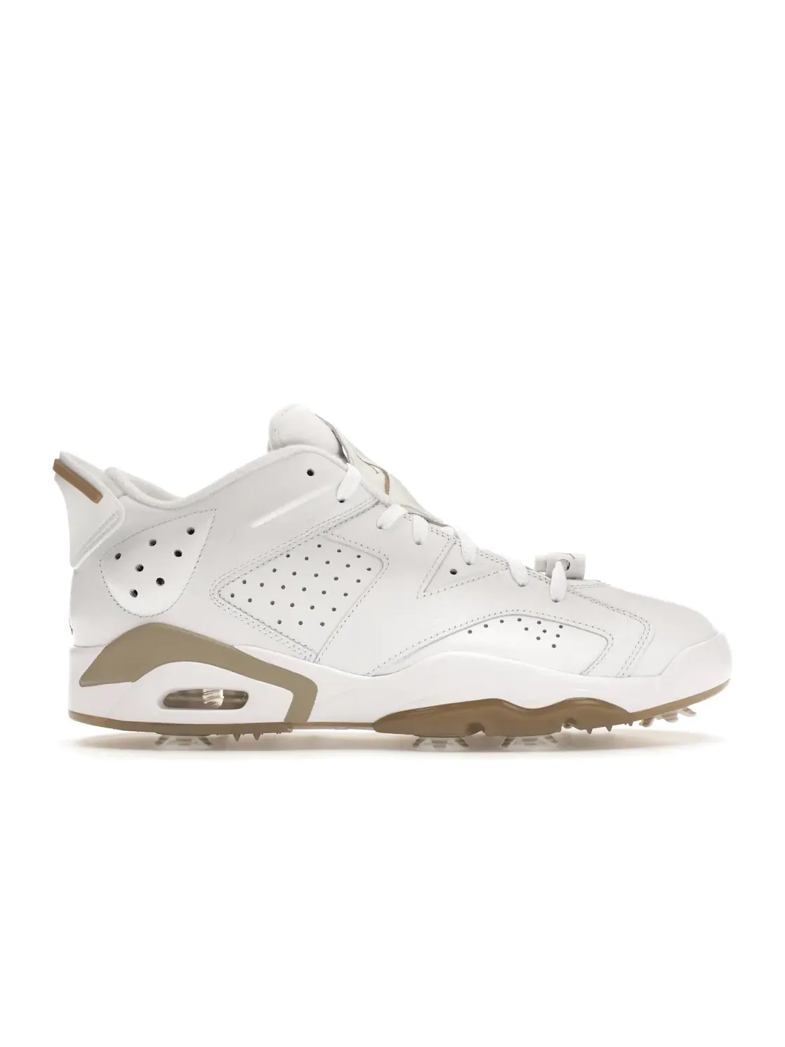 Мужские кроссовки для гольфа с перфорацией Jordan 6 Retro Low Golf Jordan — изображение 1 из 4, белый/хаки