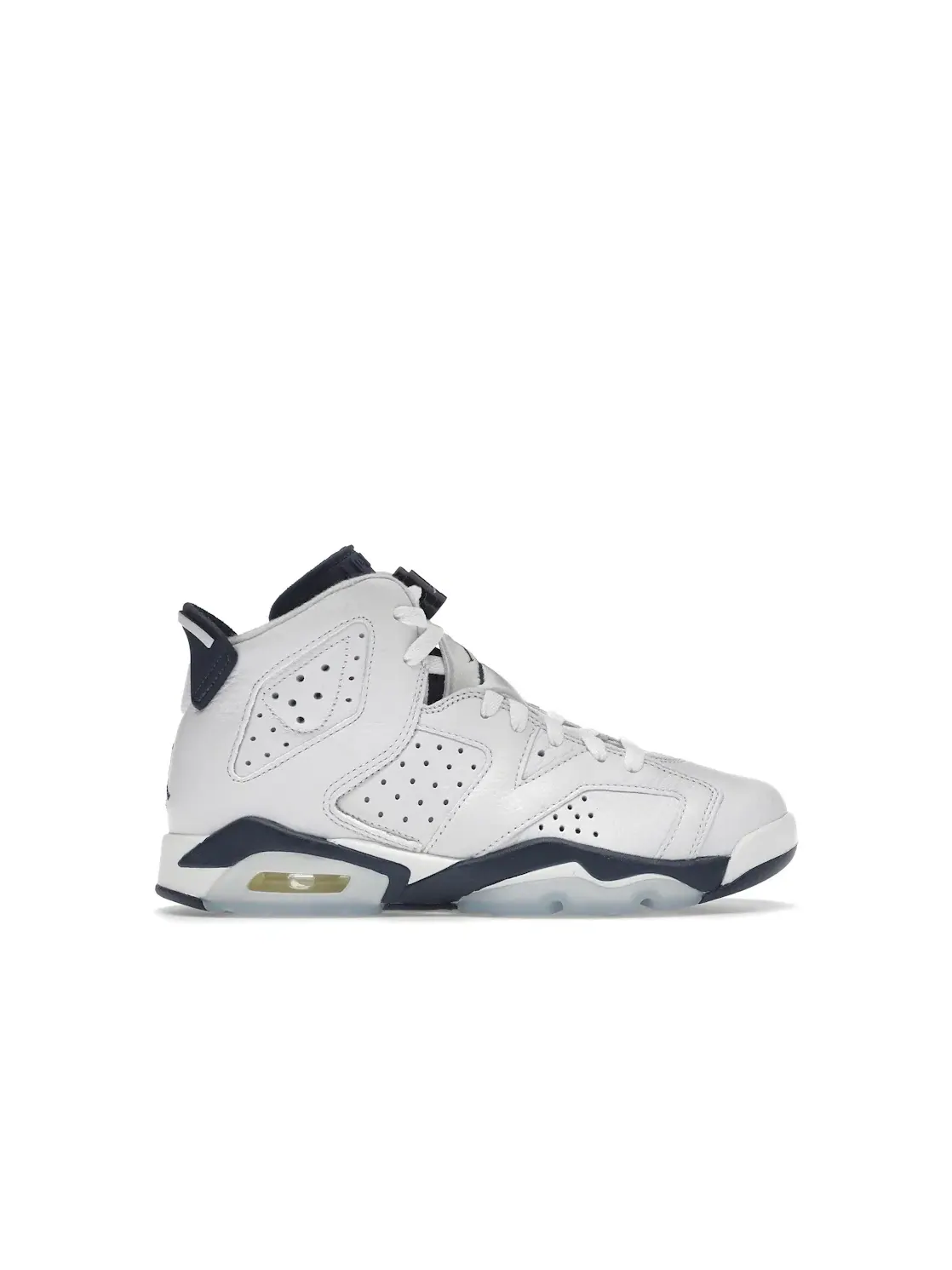 Детские кроссовки высокие с перфорацией Jordan 6 Retro — изображение 1 из 4, белый/темно-синий