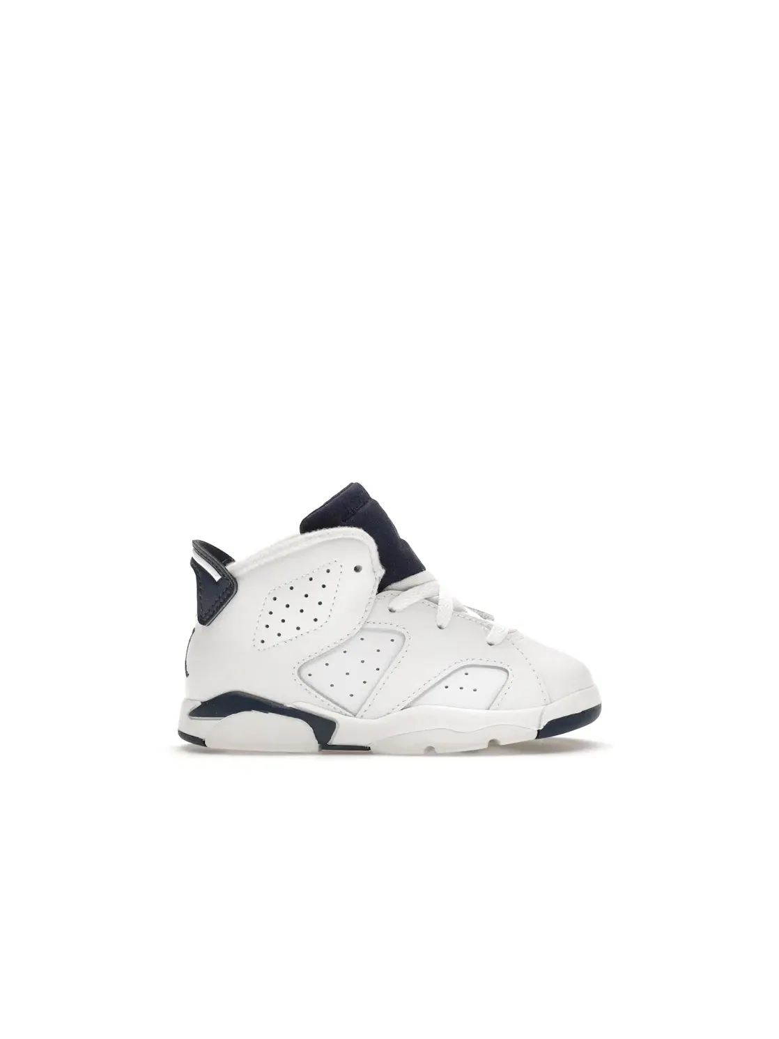 Детские кроссовки с перфорацией Jordan 6 Retro Jordan — изображение 1 из 4, белый/темно-синий