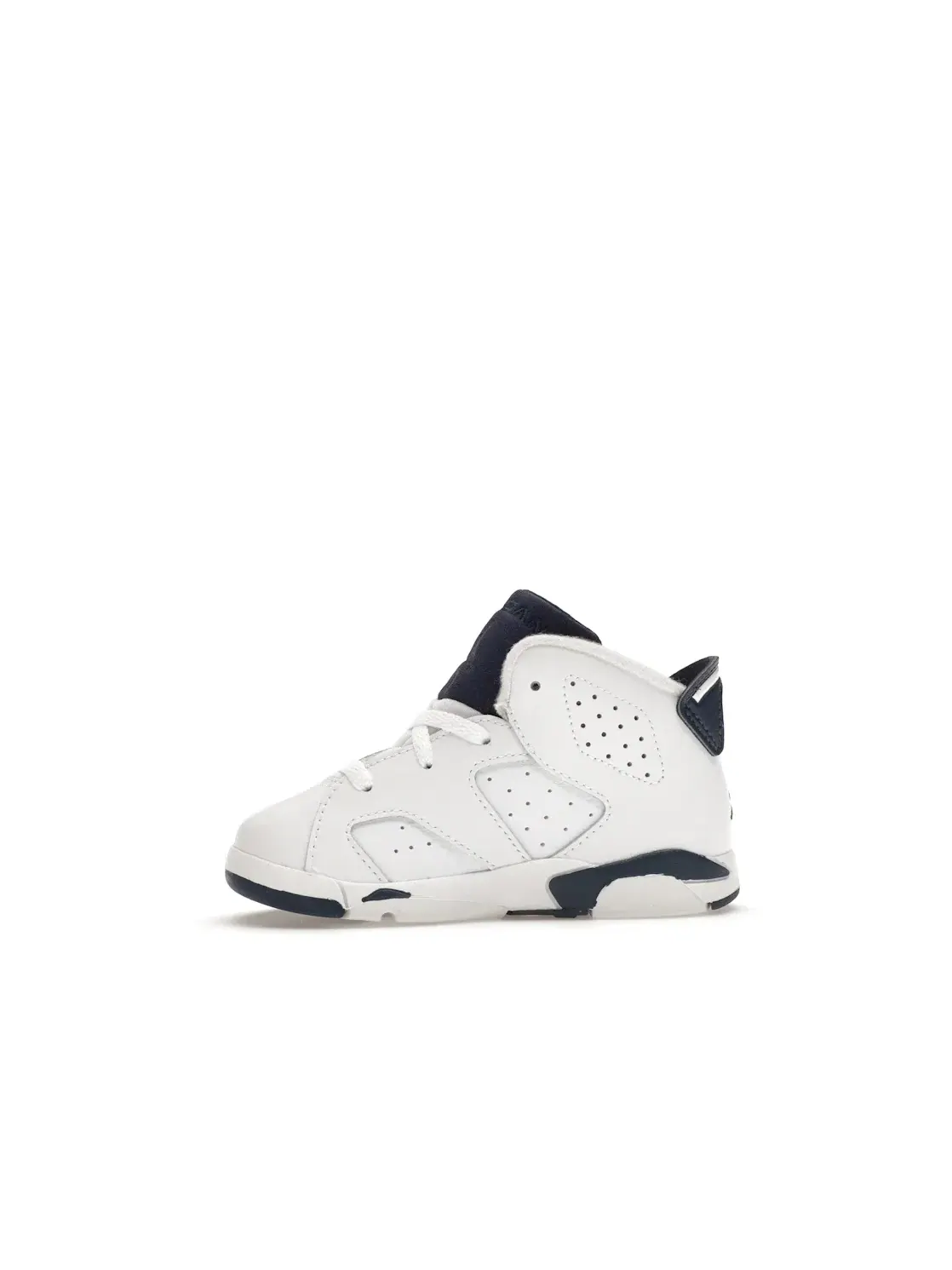 Детские кроссовки с перфорацией Jordan 6 Retro Jordan — изображение 3 из 4, белый/темно-синий