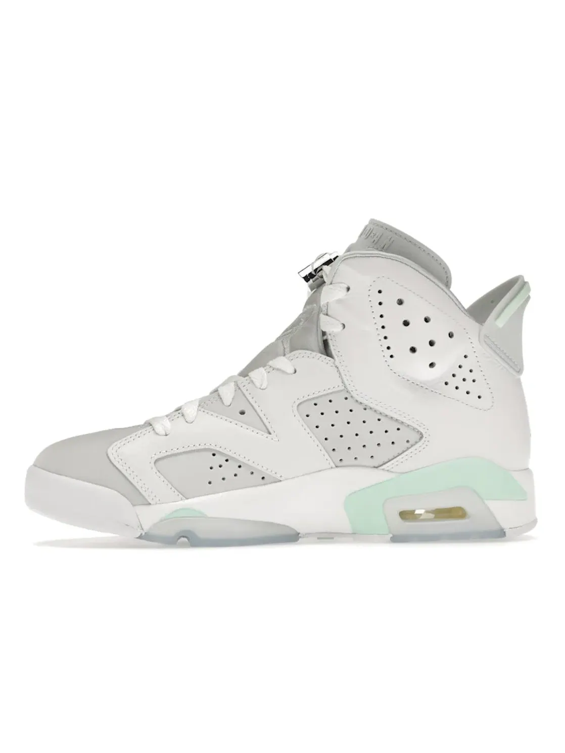 Женские кроссовки с замшевой вставкой Jordan 6 Retro Jordan — изображение 3 из 4, белый/платиновый