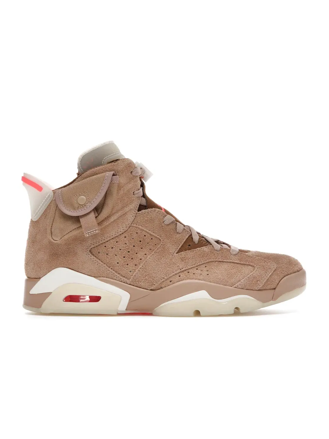 Мужские кроссовки с замшевым верхом Jordan 6 Retro Travis Scott Jordan — изображение 1 из 4, хаки/-яркий