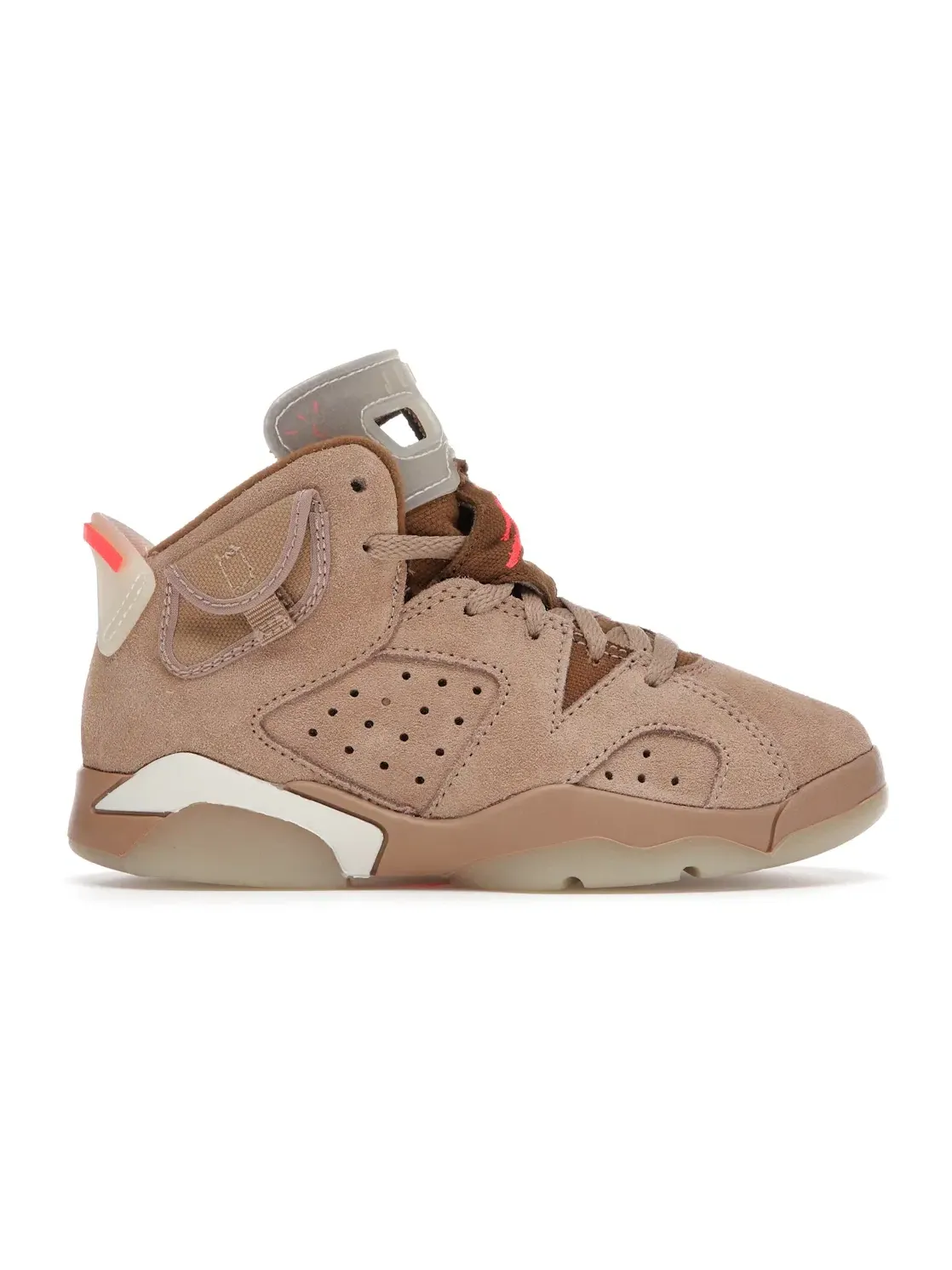 Детские кроссовки Lifestyle с принтом Jordan 6 Retro Travis Scott British Khaki — изображение 1 из 4, хаки/-яркий