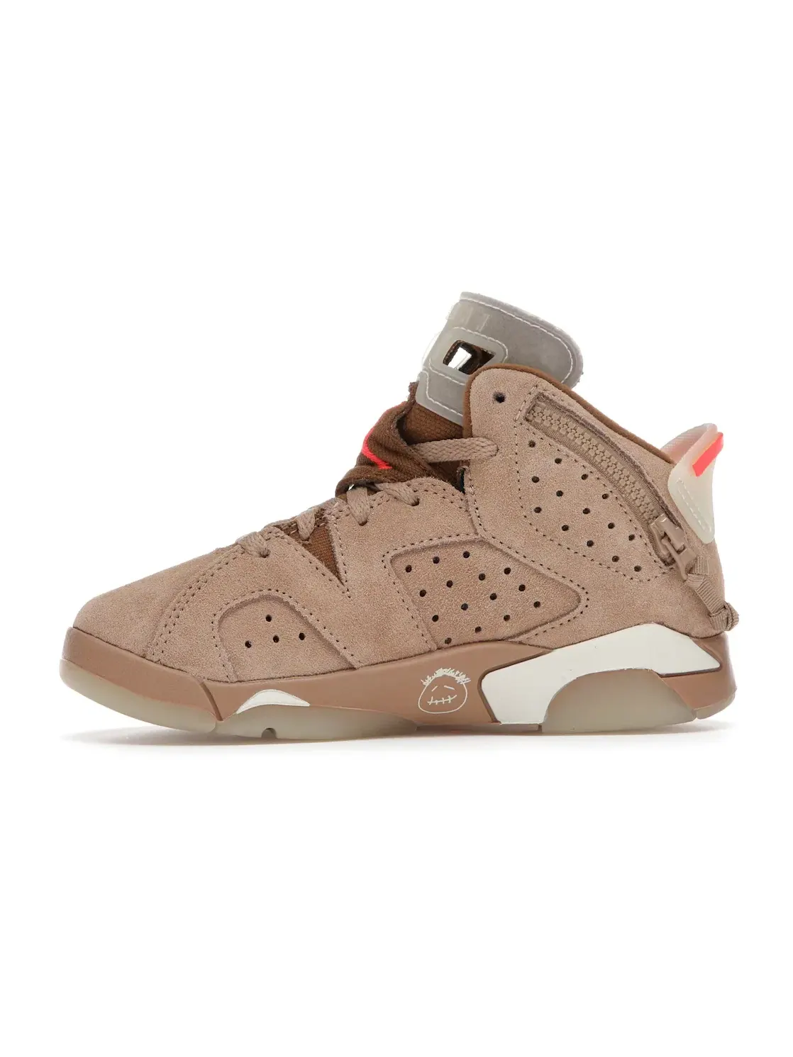 Детские кроссовки Lifestyle с принтом Jordan 6 Retro Travis Scott British Khaki — изображение 3 из 4, хаки/-яркий