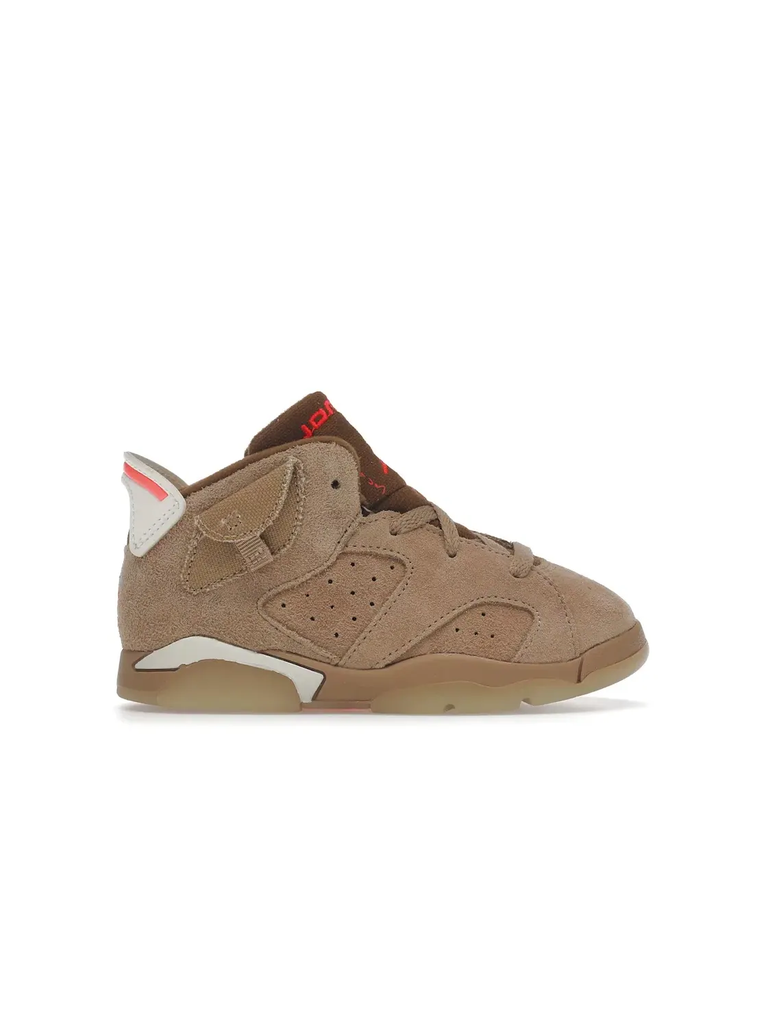 Детские кроссовки Lifestyle с принтом Jordan 6 Retro Travis Scott British Khaki — изображение 1 из 4, хаки/-яркий