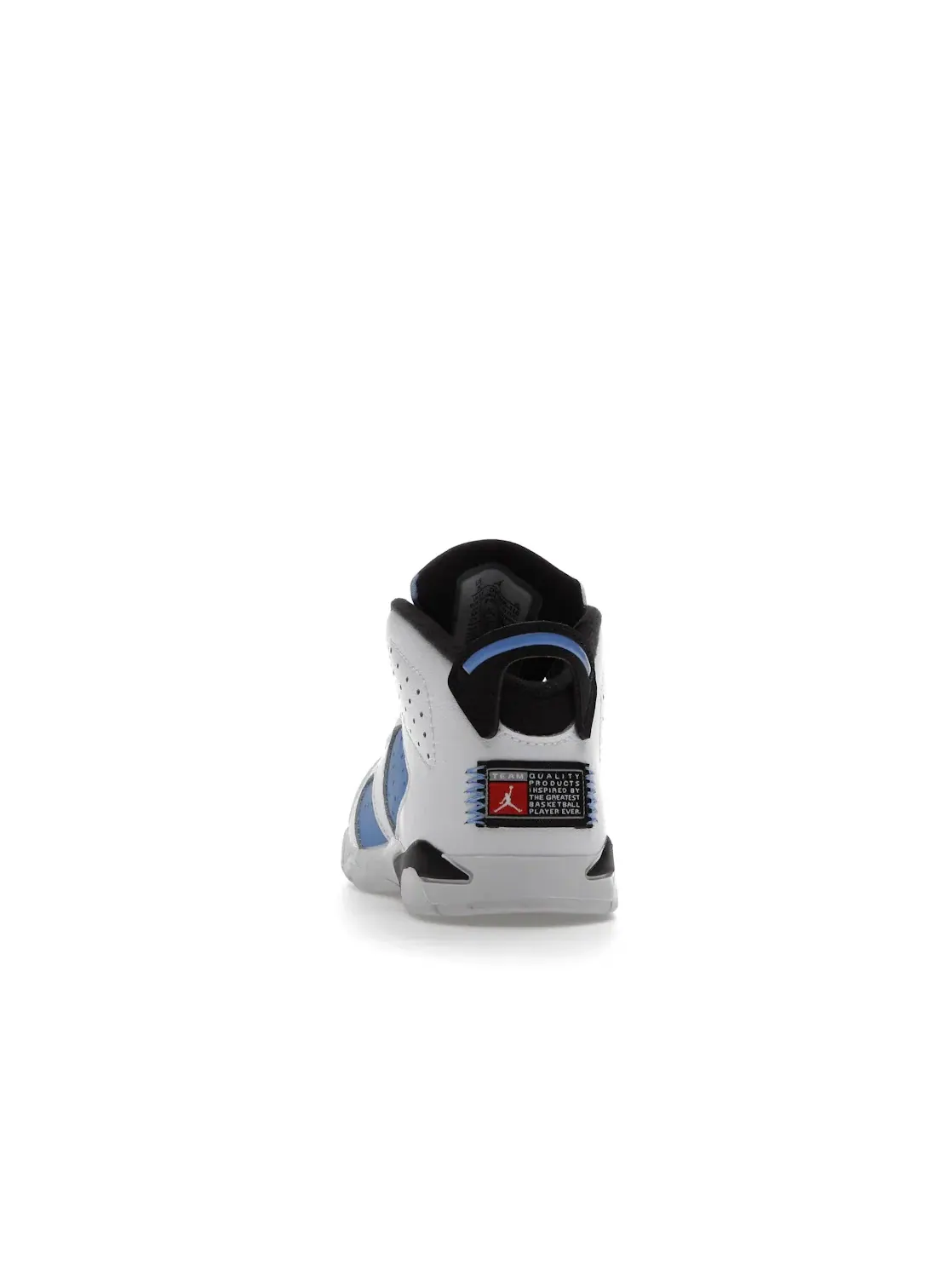 Детские кроссовки с верхом из нубука Jordan 6 Retro UNC (2022) Jordan — изображение 4 из 4, белый/синий/черный