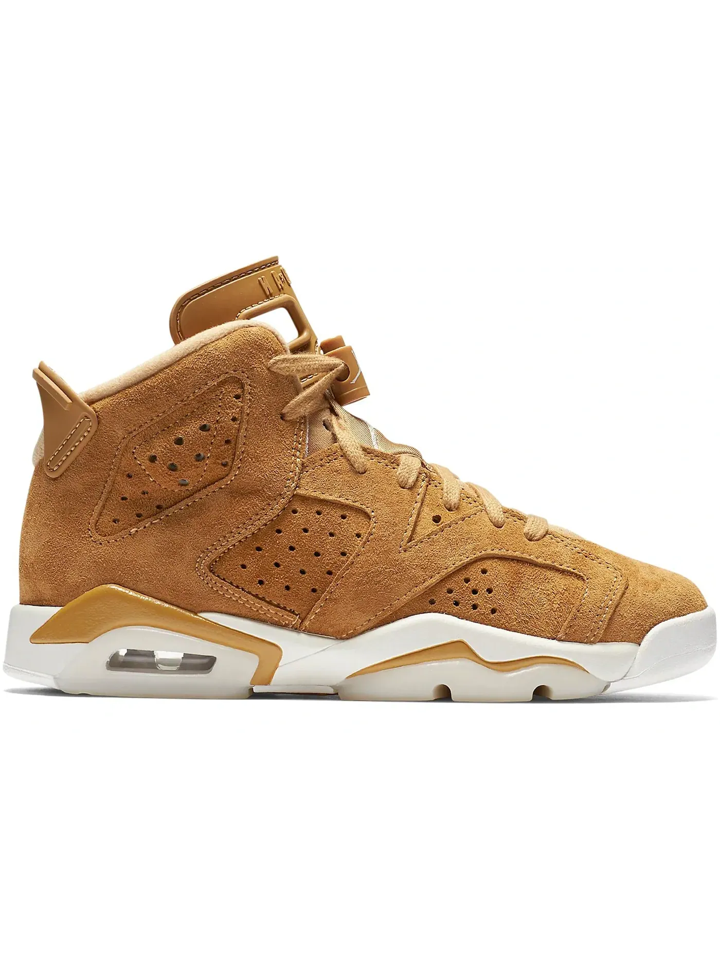 Детские кроссовки для мальчиков с замшевым верхом Jordan 6 Retro — изображение 1 из 1, золотистый/золотистый
