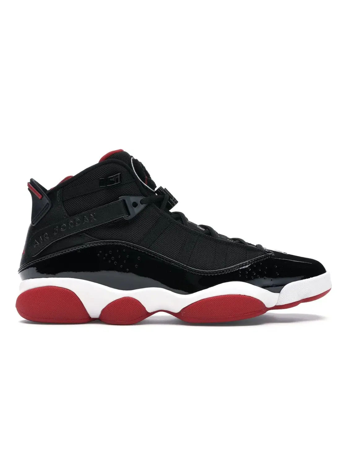 Мужские кроссовки из кожи с моделью Jordan 6 Rings Jordan — изображение 1 из 4, черный/красный-белый