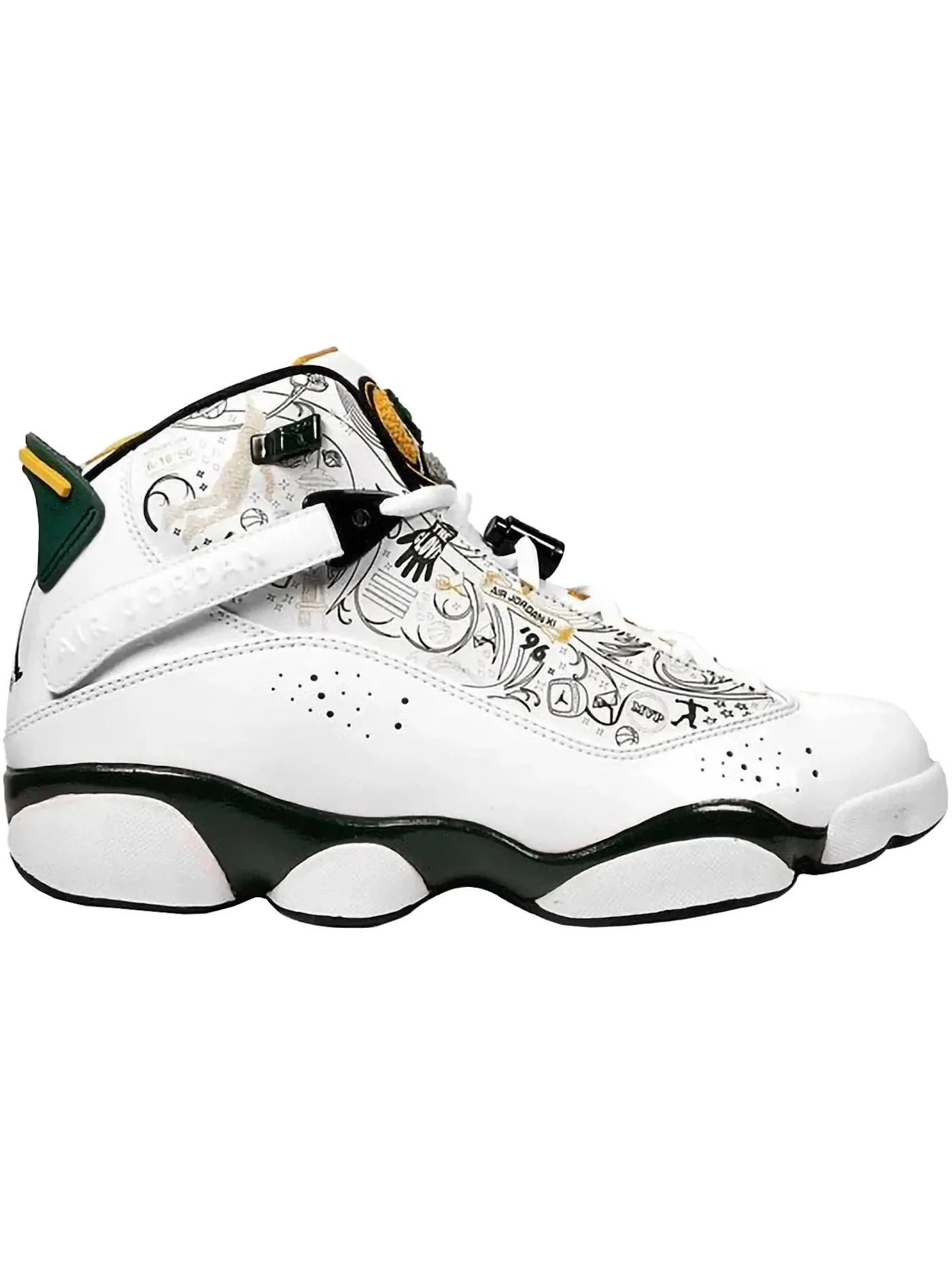 Мужские кроссовки Lifestyle Jordan 6 Rings Jordan — изображение 1 из 1, белый/зеленый/желтый