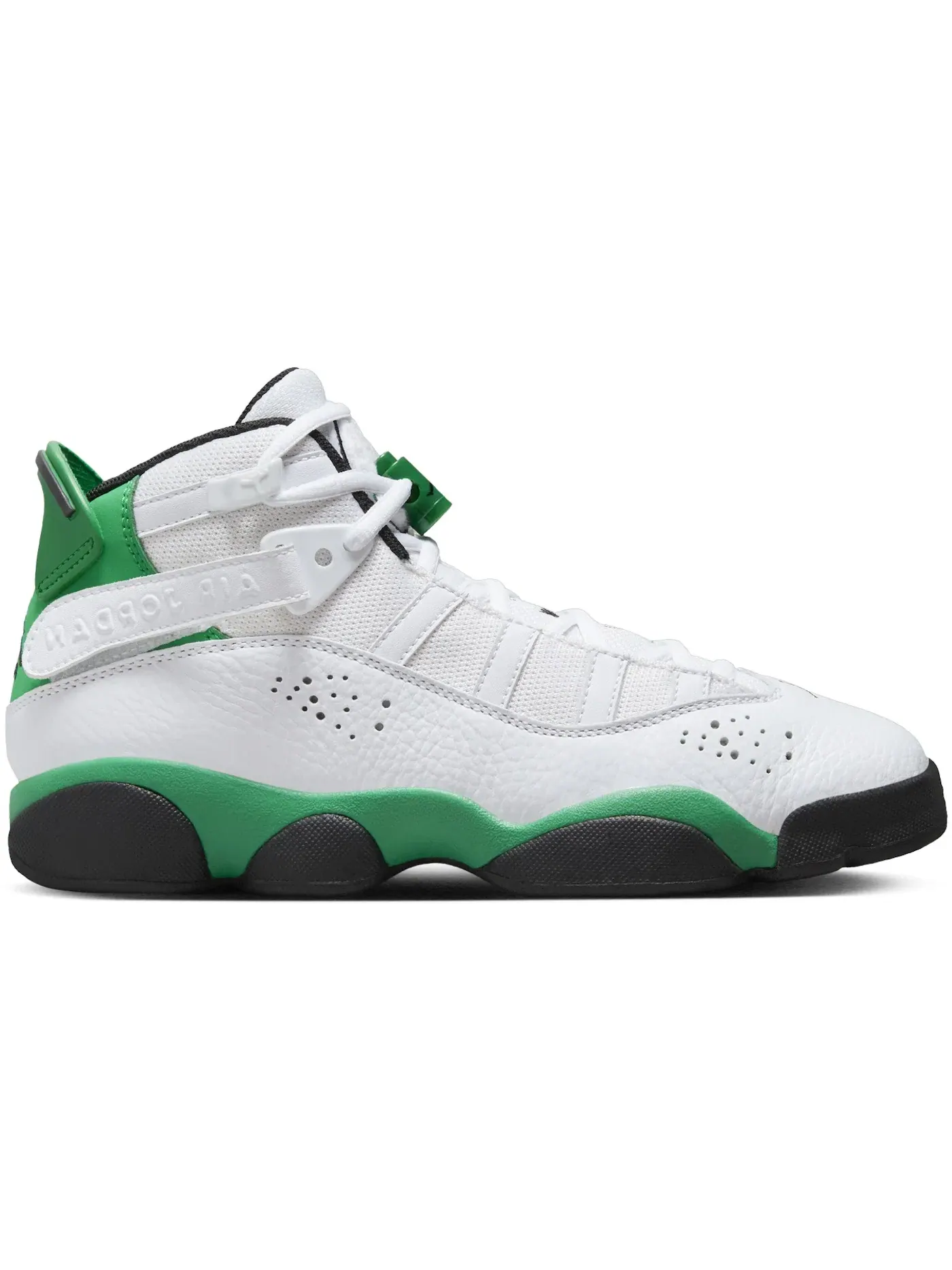 Детские кроссовки с замшей и кожей Jordan 6 Rings Jordan — изображение 1 из 1, белый/черный/зеленый