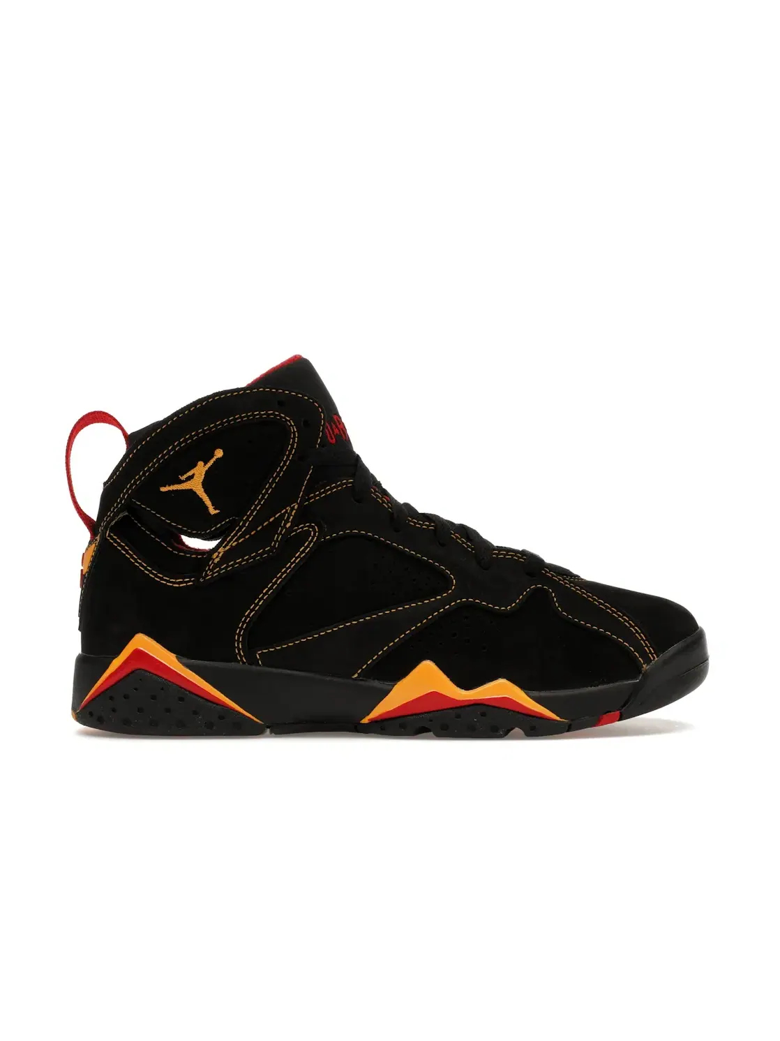 Детские кроссовки для мальчиков с контрастной строчкой Jordan 7 Retro — изображение 1 из 4, черный/-красный