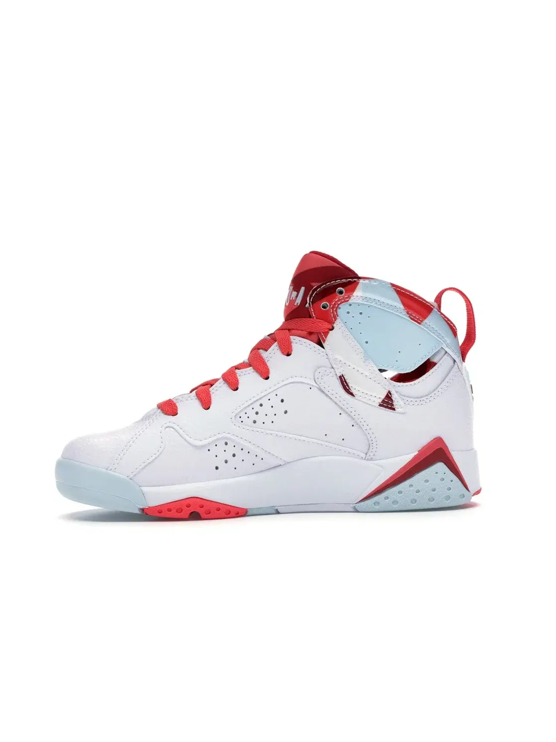 Детские кроссовки Lifestyle с перфорацией Jordan 7 Retro Jordan — изображение 3 из 4, белый/белый---красный