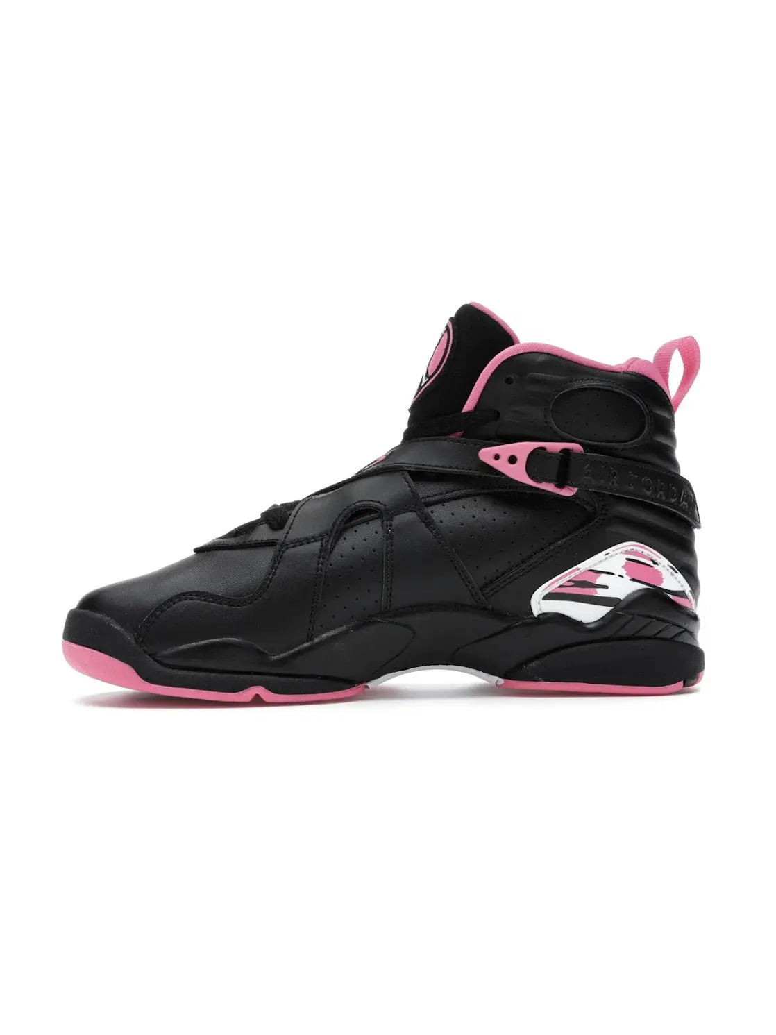 Детские кроссовки Lifestyle с принтом Jordan 8 Retro Pinksicle Jordan — изображение 3 из 4, черный/белый
