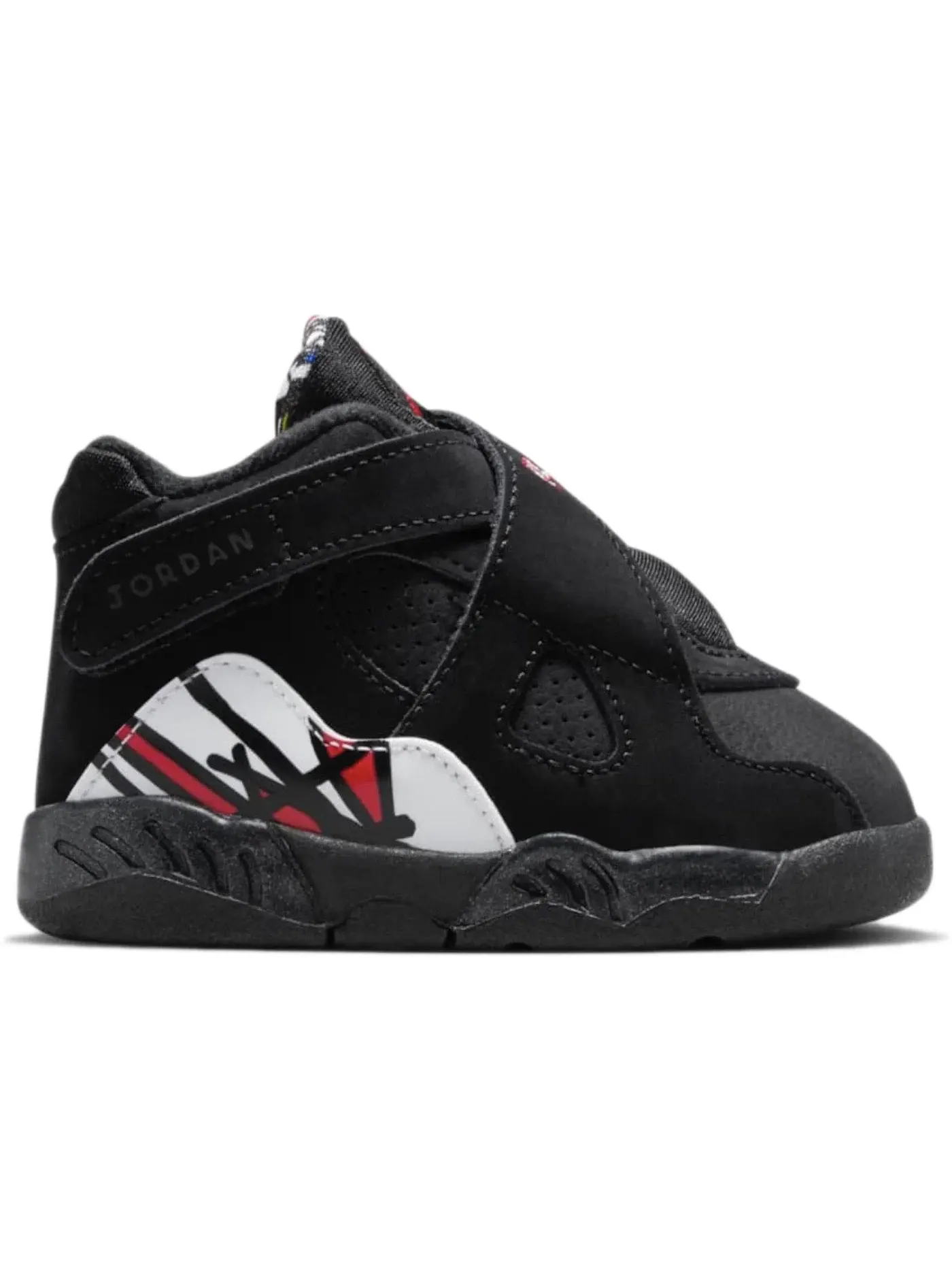 Детские кроссовки Lifestyle с ремешками Jordan 8 Retro Playoffs (2023) (TD) Jordan — изображение 1 из 1, черный/красный/белый