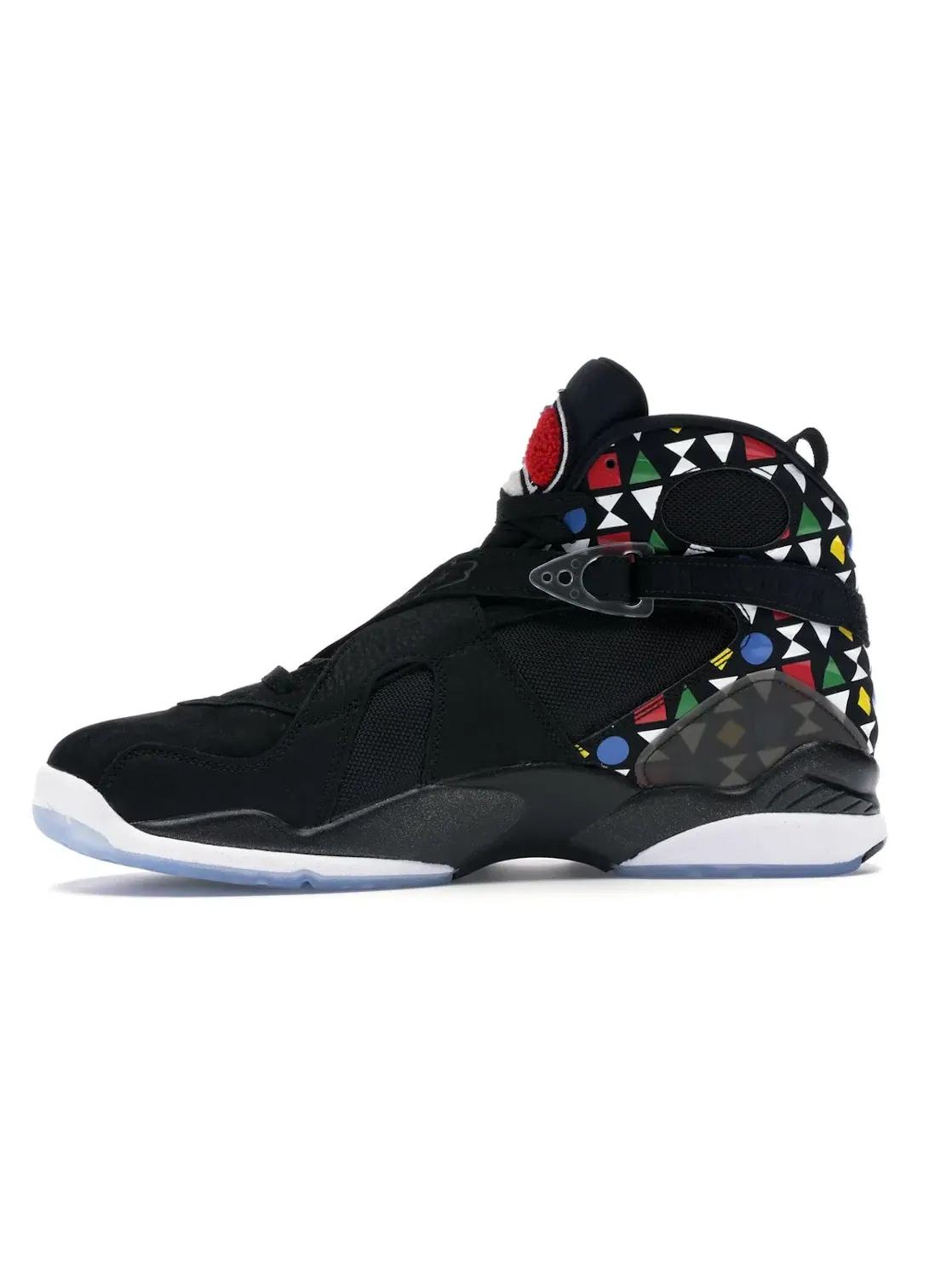 Мужские кроссовки Lifestyle с принтом Jordan 8 Retro Quai 54 — изображение 3 из 4, черный/белый/мульти