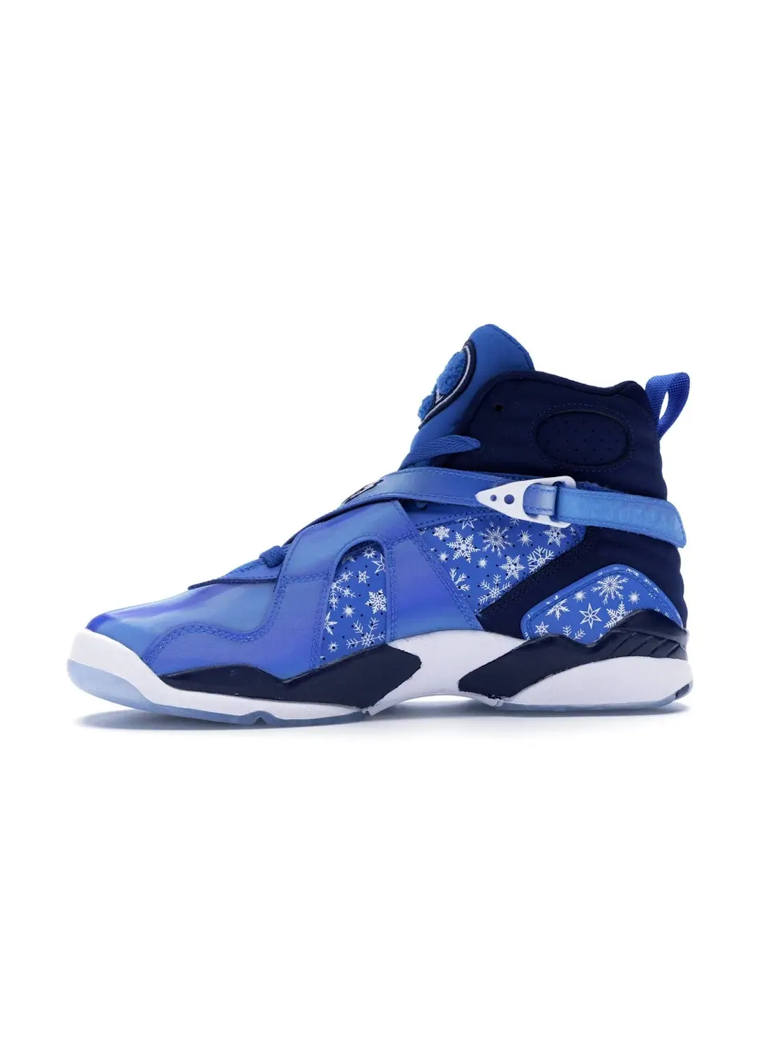 Детские кроссовки Lifestyle с принтом Jordan 8 Retro Snow Blizzard — изображение 3 из 4, синий-белый