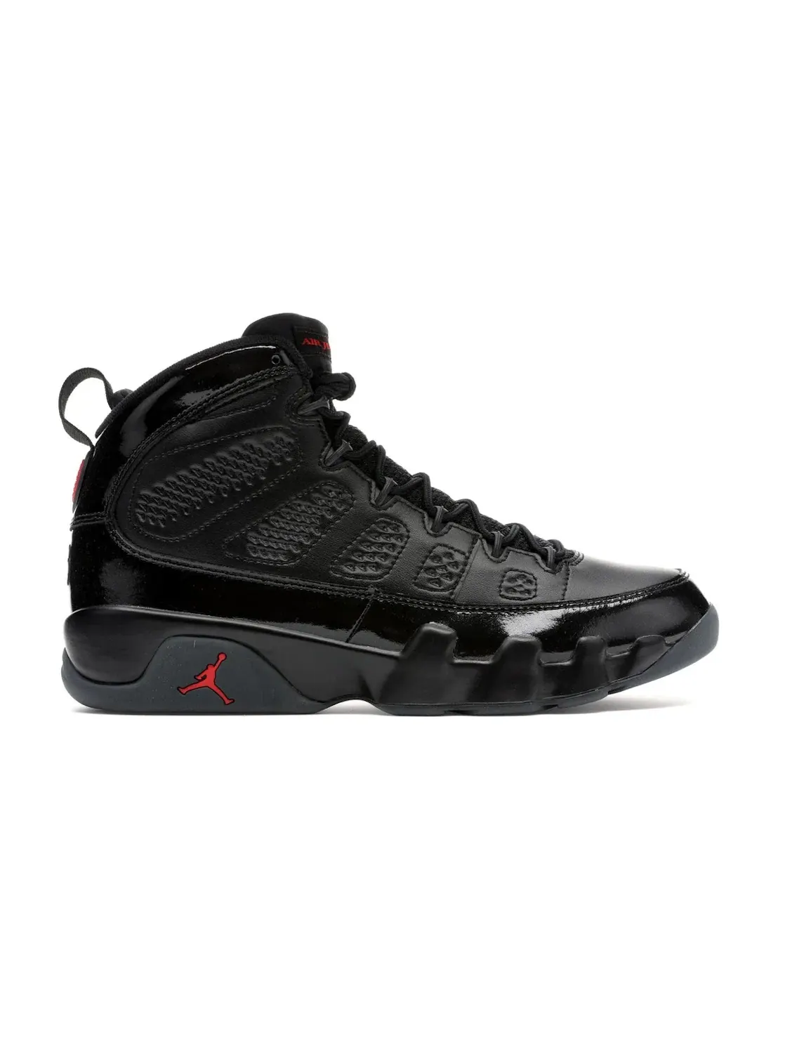 Мужские кроссовки Lifestyle с патентной кожей Jordan 9 Retro Jordan — изображение 1 из 4, черный/красный