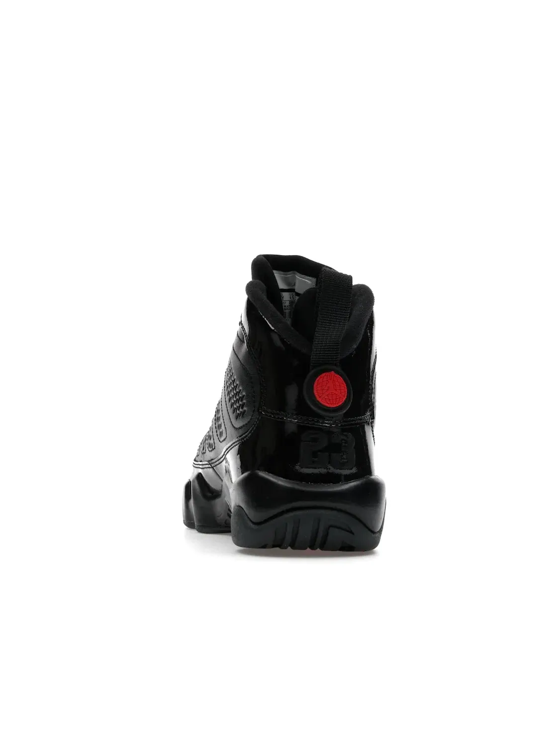 Детские кроссовки Lifestyle с патентной кожей Jordan 9 Retro — изображение 4 из 4, черный/красный