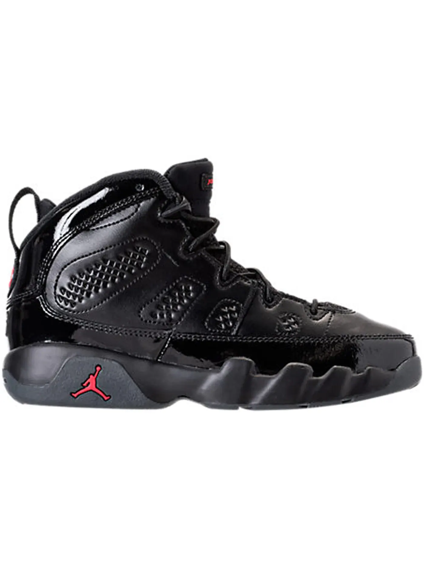 Детские кроссовки для мальчиков с высоким берцем Jordan 9 Retro Jordan — изображение 1 из 1, черный/красный