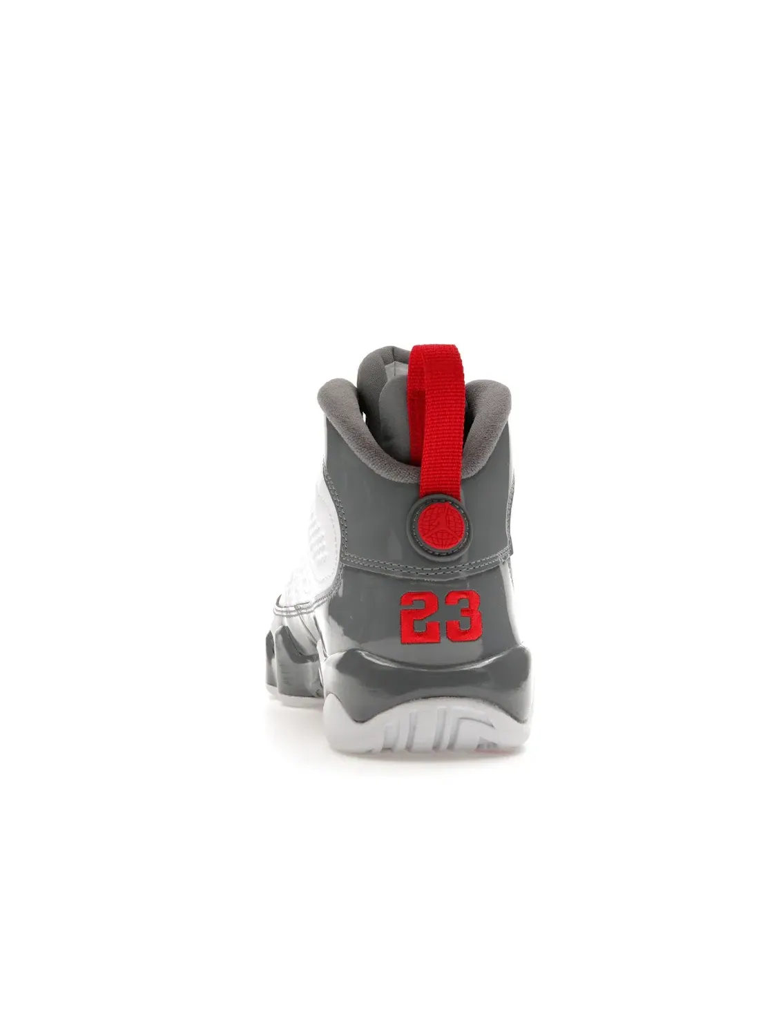 Детские кроссовки Lifestyle с кожаным верхом Jordan 9 Retro — изображение 4 из 4, белый/красный/серый