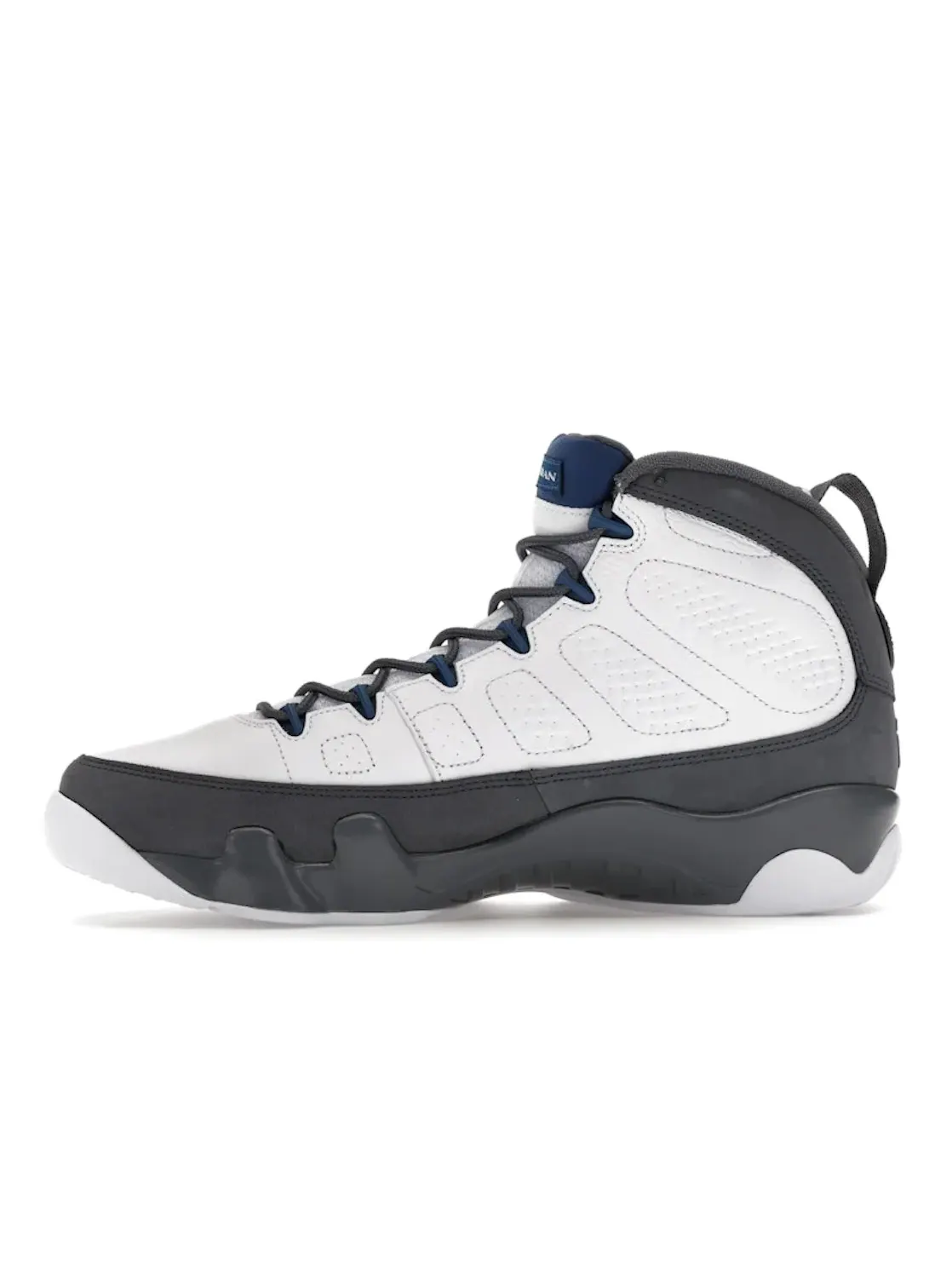 Мужские кроссовки с замшевыми вставками Jordan 9 Retro Jordan — изображение 3 из 4, белый/синий/серый