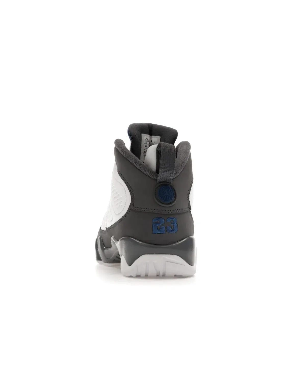 Детские кроссовки Lifestyle с белой кожаной верхней частью Jordan 9 Retro — изображение 2 из 2, белый синий серый
