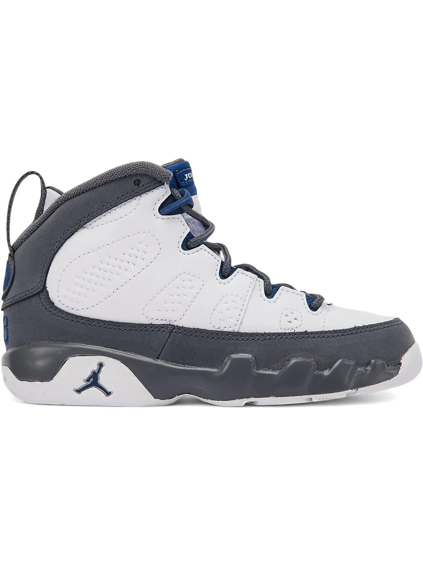 Детские кроссовки Lifestyle с контрастной расцветкой Jordan 9 Retro — изображение 1 из 1, белый/синий/серый