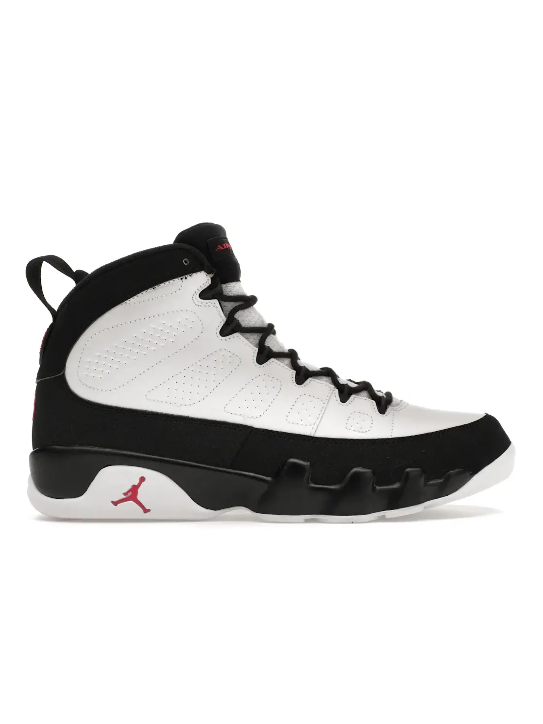 Мужские кроссовки с перфорированной кожей Jordan 9 Retro — изображение 1 из 4, белый/черный-красный
