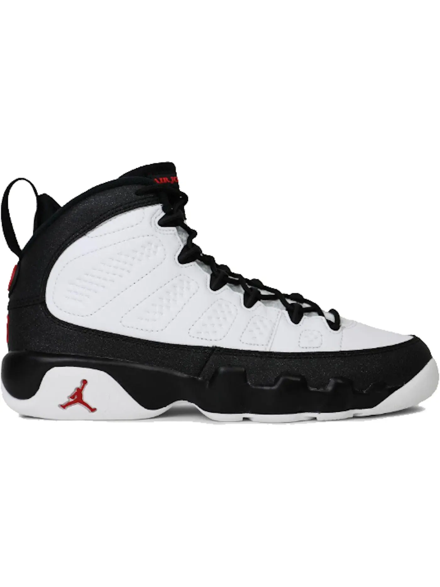 Детские кроссовки Lifestyle с кожаным верхом Jordan 9 Retro — изображение 1 из 1, белый/черный-красный