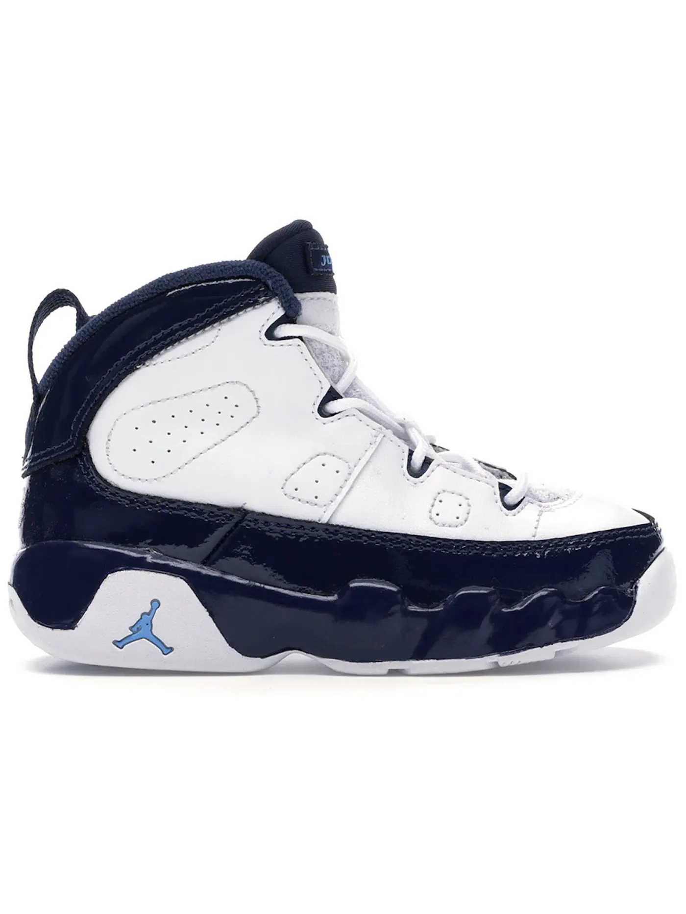 Детские кроссовки Lifestyle с контрастными вставками Jordan 9 Retro Jordan — изображение 1 из 1, белый/синий-темно-синий