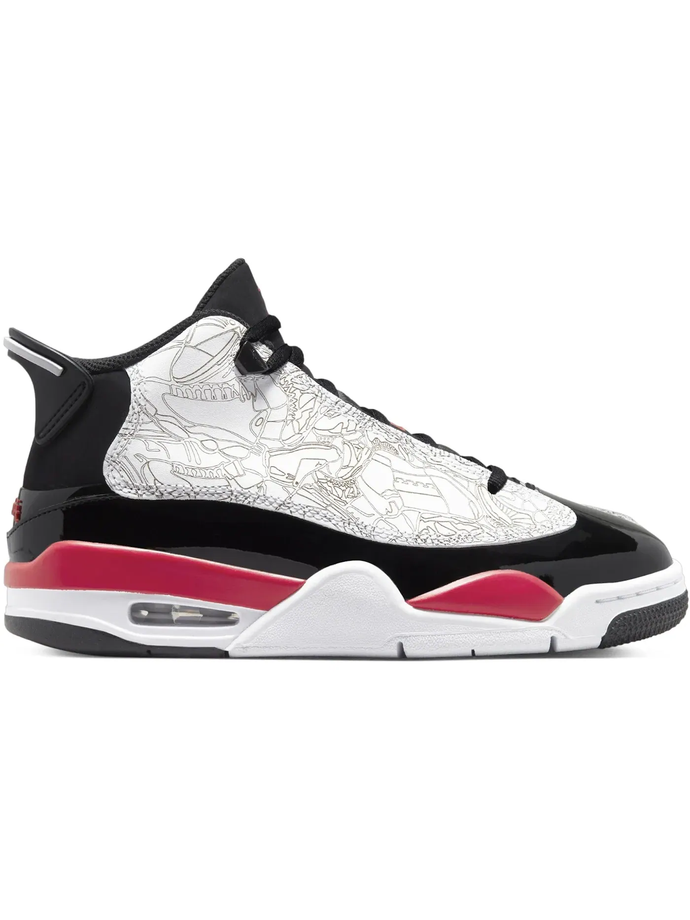 Детские кроссовки Lifestyle Jordan Dub Zero Jordan — изображение 1 из 1, белый/черный/красный