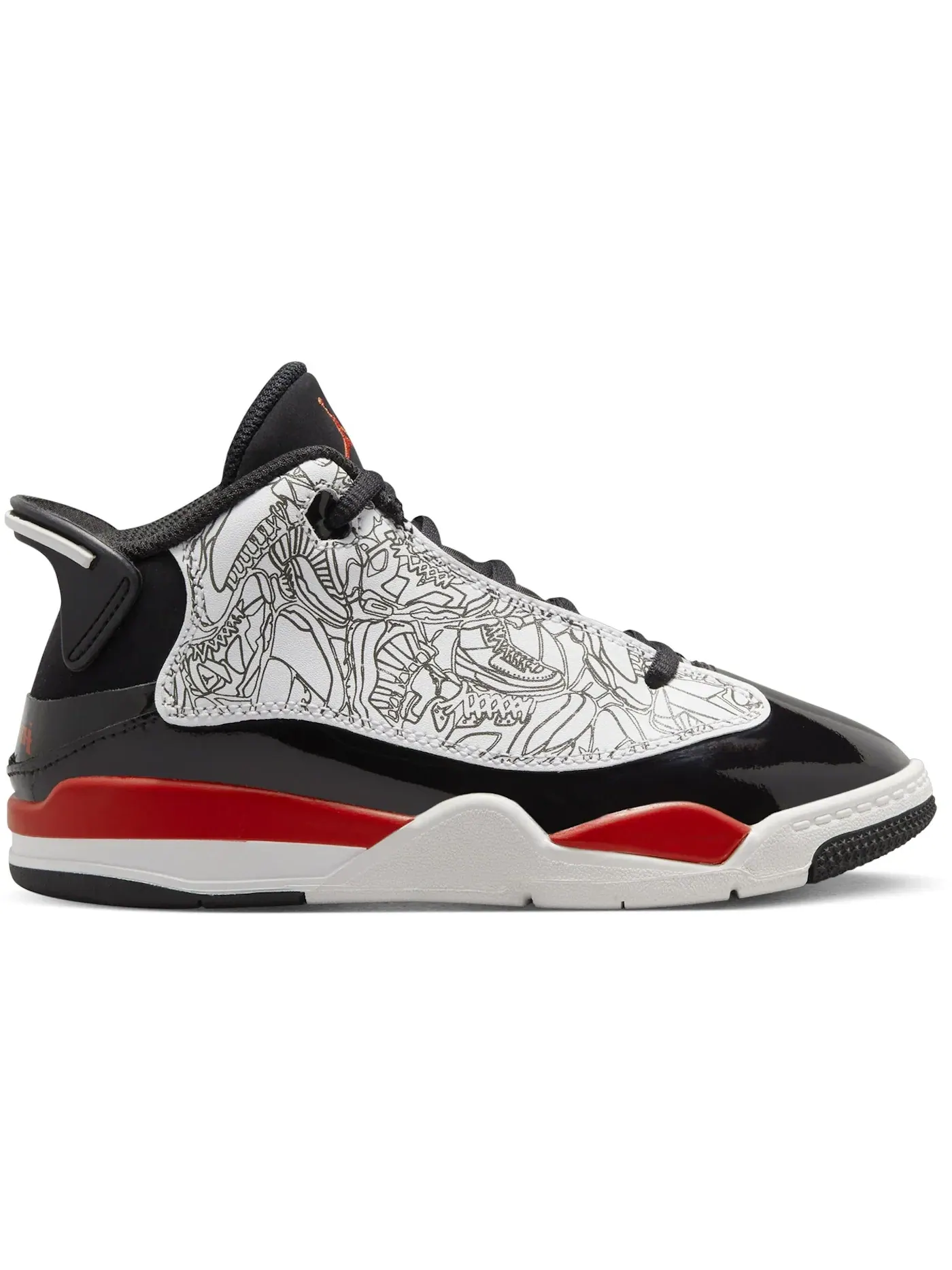 Детские кроссовки Lifestyle Jordan Dub Zero Jordan — изображение 1 из 1, белый/черный/красный