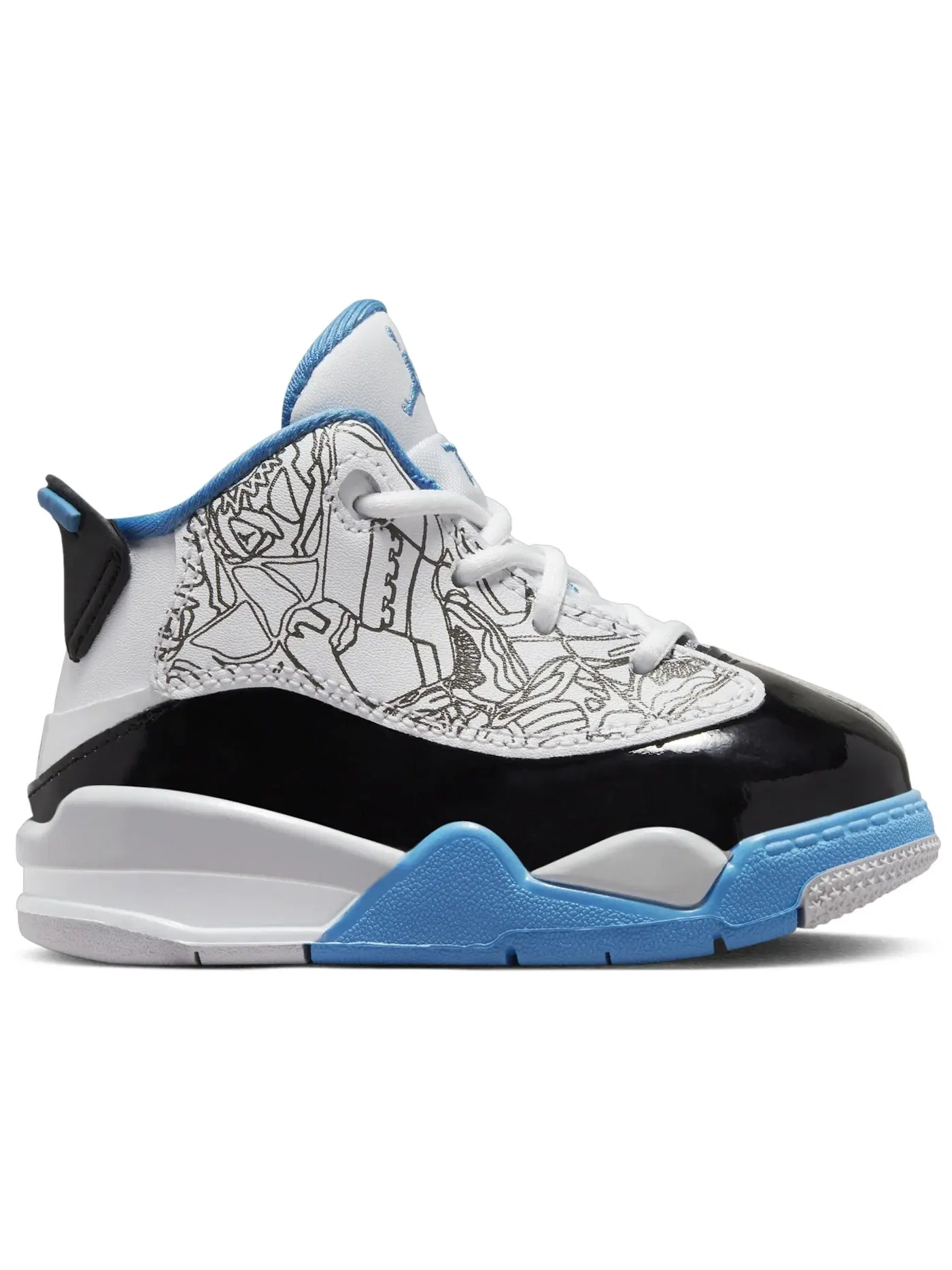 Детские кроссовки Lifestyle Jordan Dub Zero Jordan — изображение 1 из 1, белый/черный/серый/синий