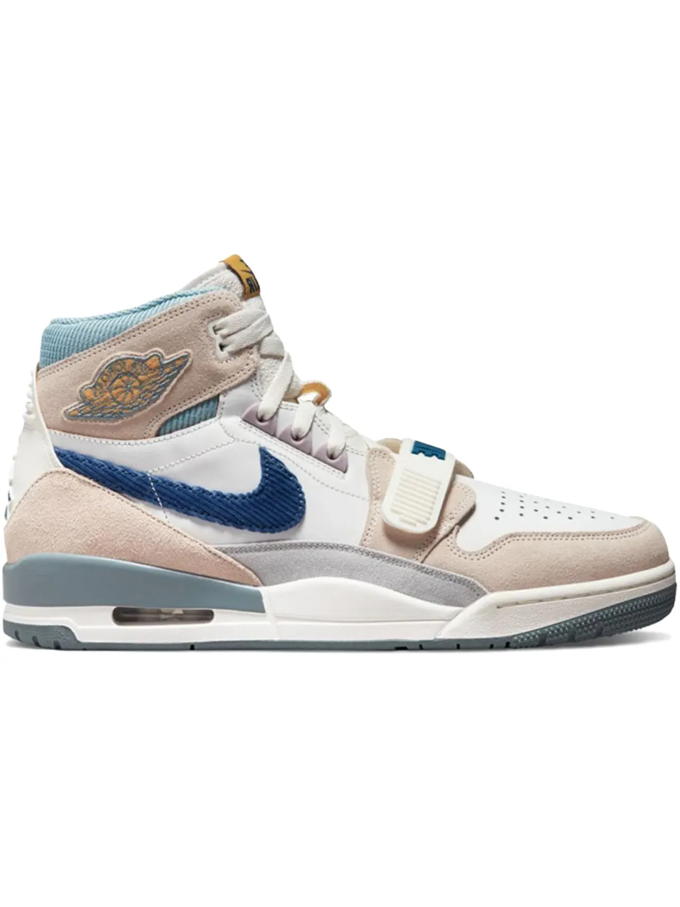 Мужские кроссовки Lifestyle с велюровым свушем Jordan Legacy 312 — изображение 1 из 1, белый//синий
