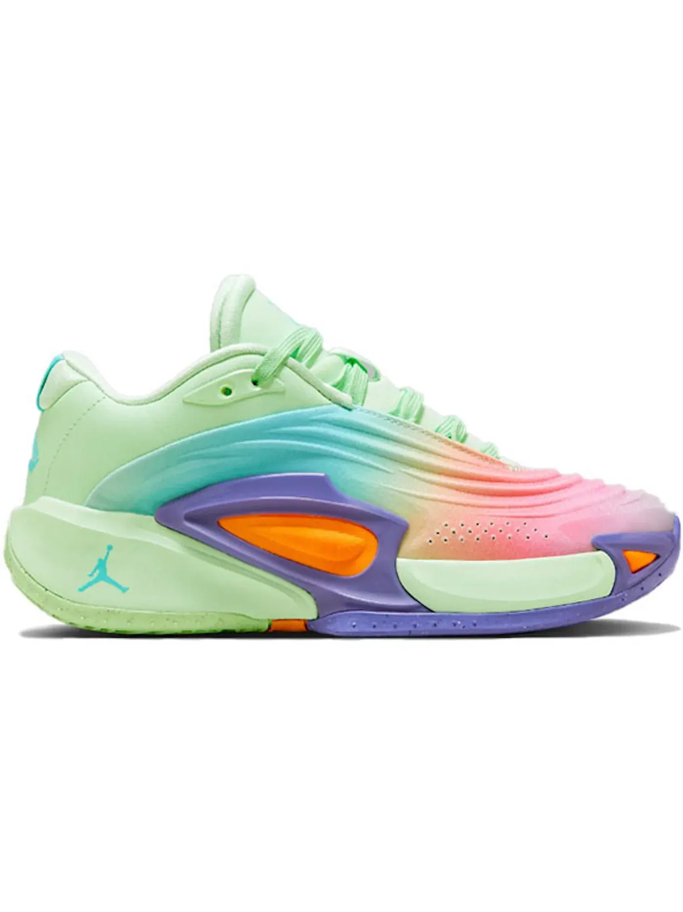 Детские кроссовки для баскетбола Jordan Luka 3 Jordan — изображение 1 из 1, зеленый///фиолетовый