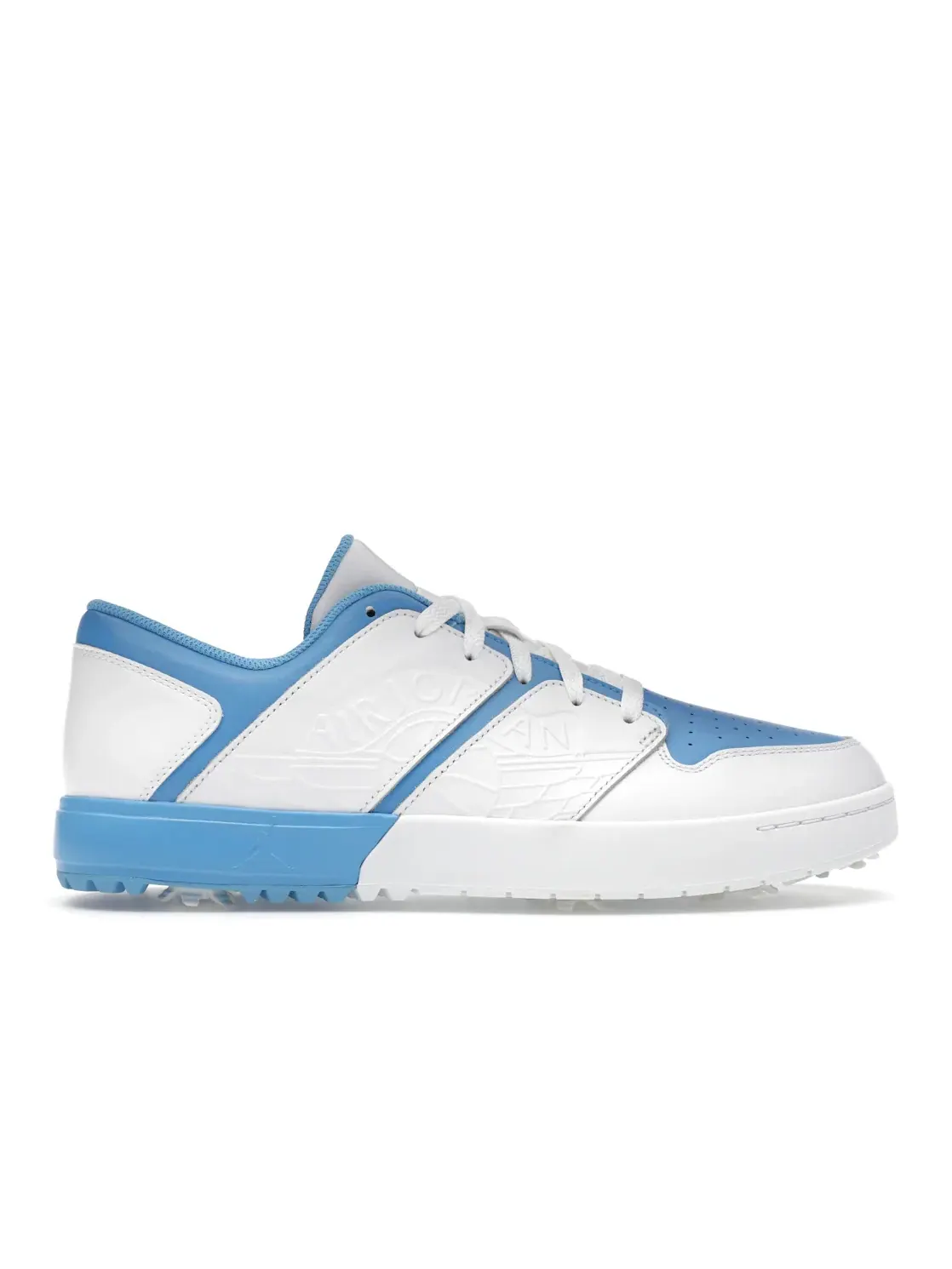 Мужские гольф-кроссовки с кроссовочным дизайном Jordan Nu Retro 1 Low Golf — изображение 1 из 4, белый синий