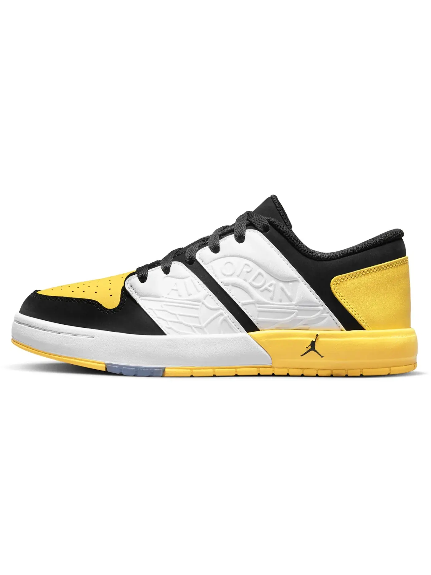 Детские кроссовки Lifestyle с принтом Jordan Nu Retro 1 Low Jordan — изображение 2 из 4, черный/белый-желтый